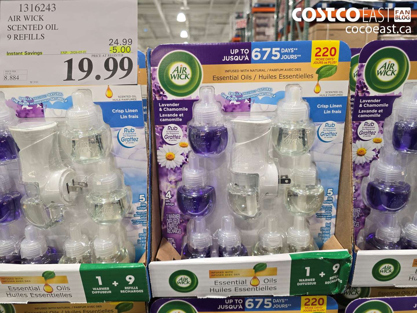 1316243 AIR WICK SCENTED OIL 9 REFILLS ($5.00 INSTANT SAVINGS EXPIRES ON 2026-03-01) $19.99