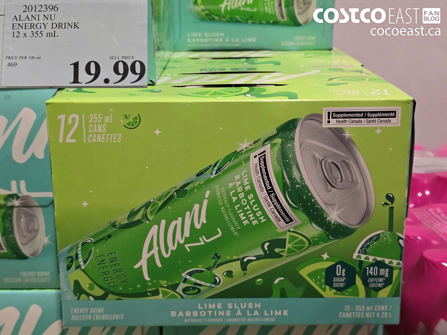 2012396 ALANI NU ENERGY DRINK 12 X 355 ML $19.99