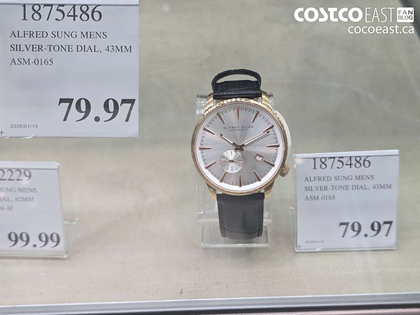 1875486 ALFRED SUNG MENS SILVER-TONE DIAL, 43MM ASM-0165 $79.97