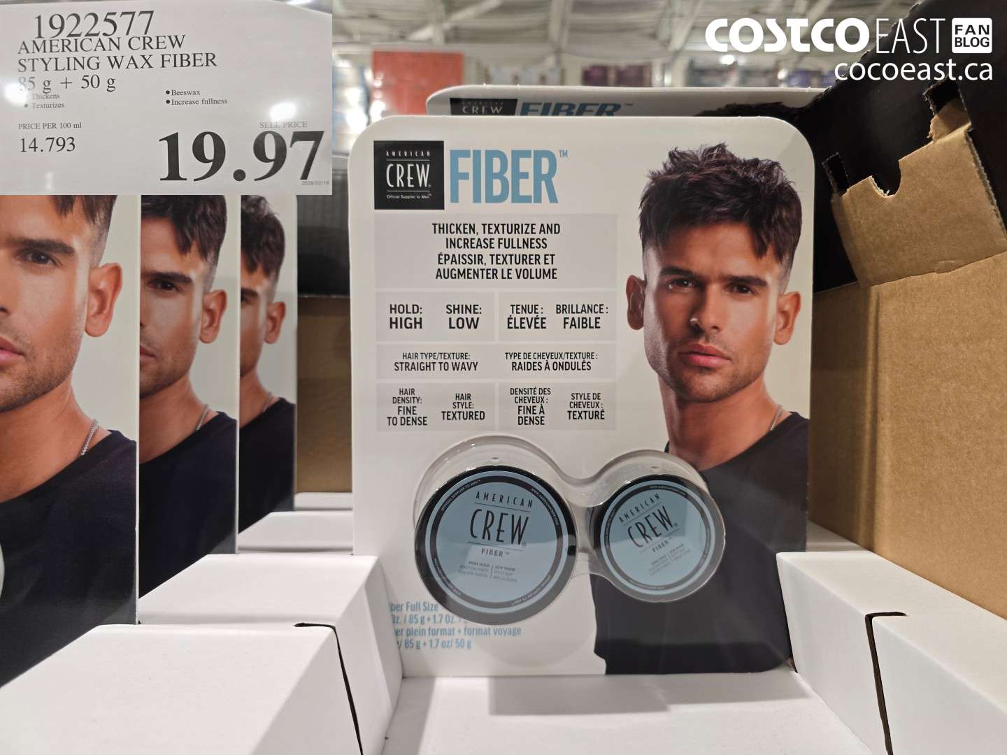 1922577 AMERICAN CREW STYLING WAX FIBER 85 G + 50 G $19.97