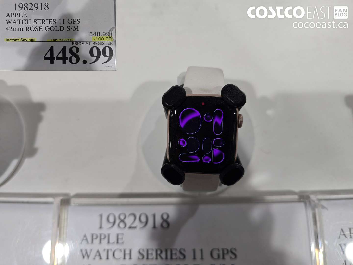 19829118 APPLE WATCH SERIES 11 GPS 42mm ROSE GOLD S/M ($100.00 INSTANT SAVINGS EXPIRES ON 2026-02-15) $448.99