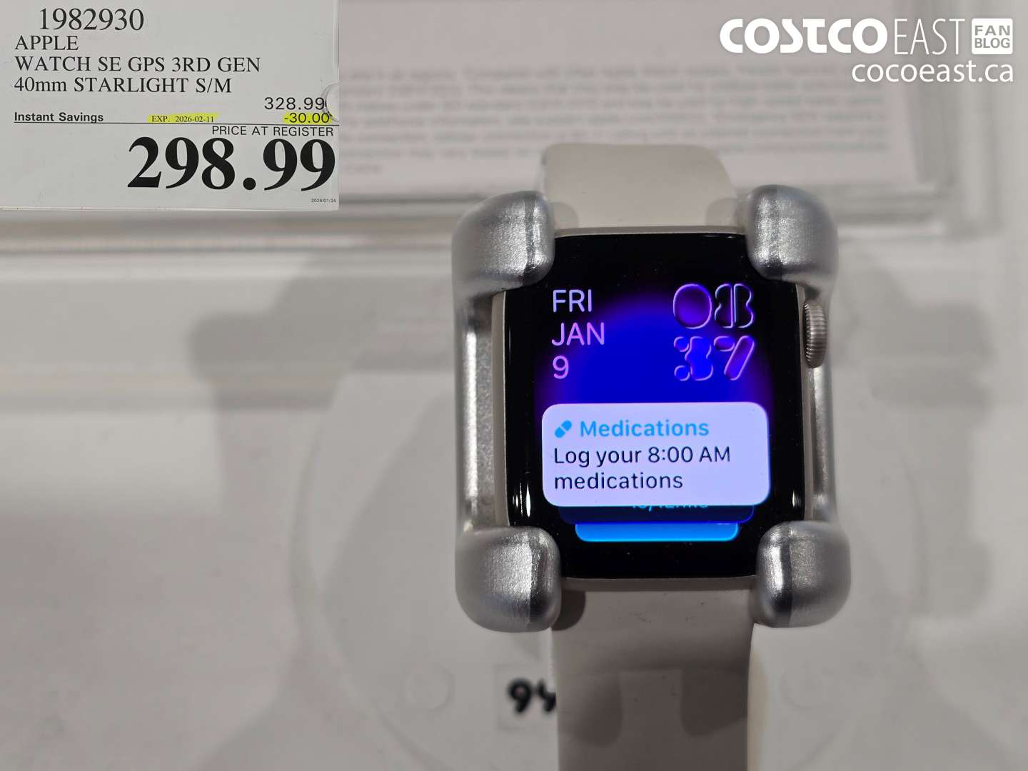 1982930 APPLE WATCH SE GPS 3RD GEN 40mm STARLIGHT S/M ($30.00 INSTANT SAVINGS EXPIRES ON 2026-02-11) $298.99