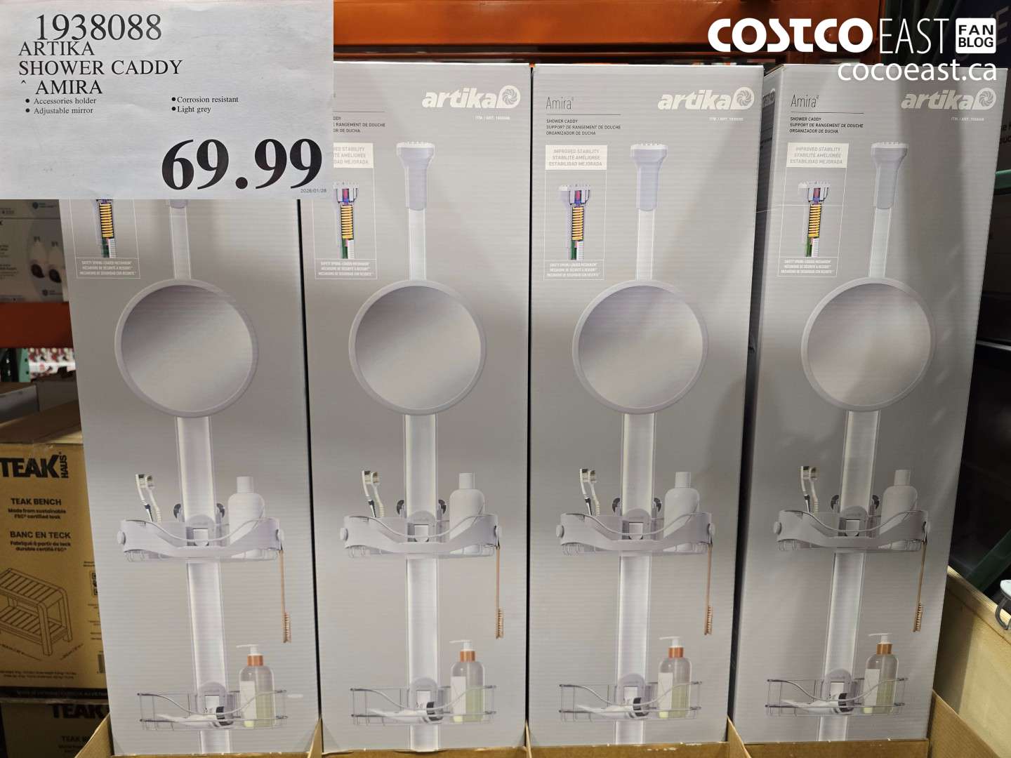 1938088 ARTIKA SHOWER CADDY AMIRA $69.99