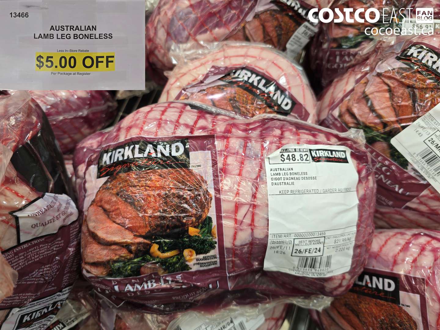 13466 AUSTRALIAN LAMB LEG BONELESS ($5.00 INSTANT SAVINGS)