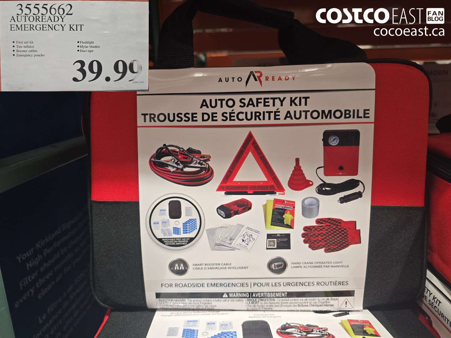 3555662 AUTOREADY EMERGENCY KIT $39.99