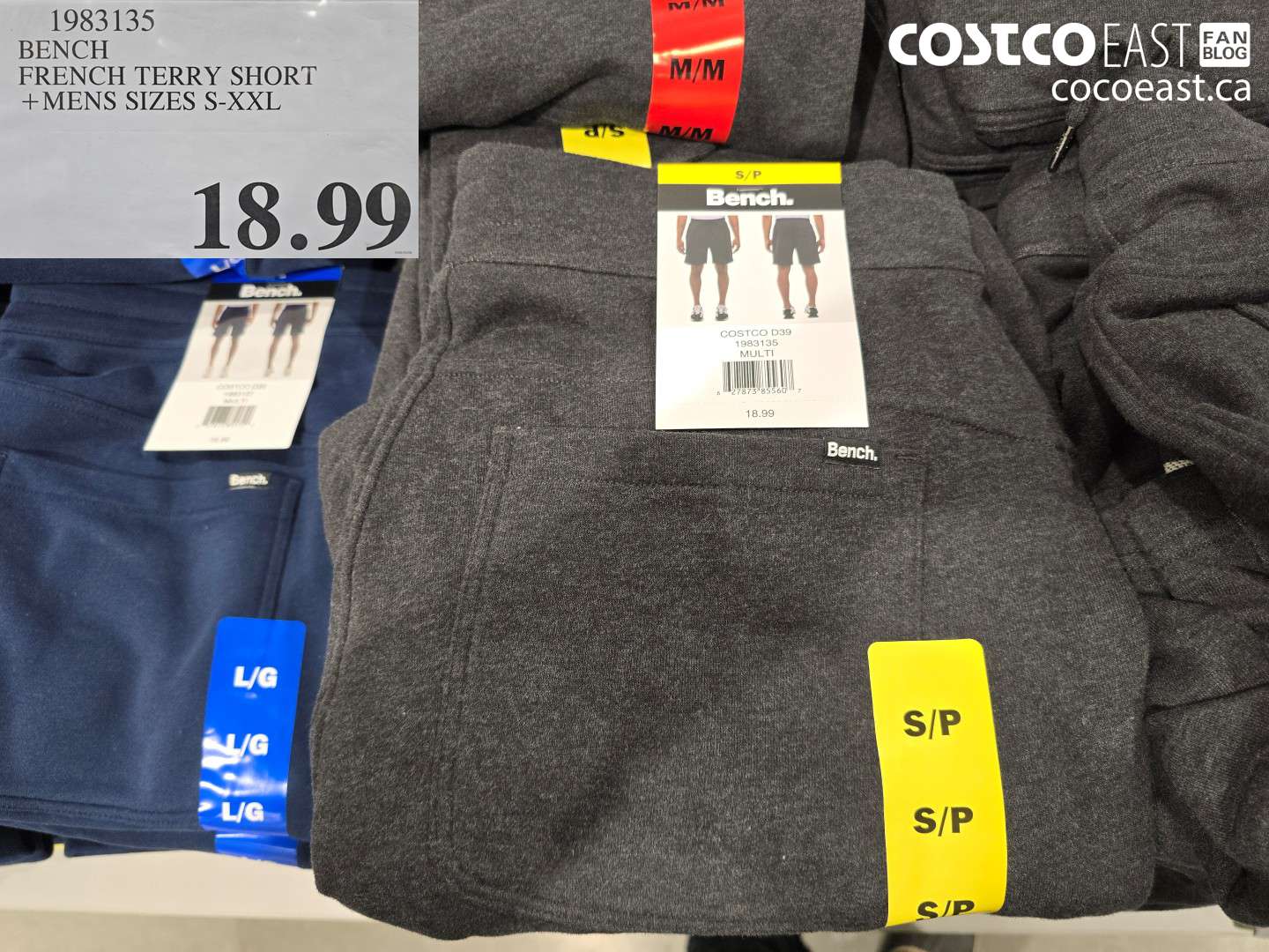 1983135 BENCH FRENCH TERRY SHORT +MENS SIZES S-XXL $18.99