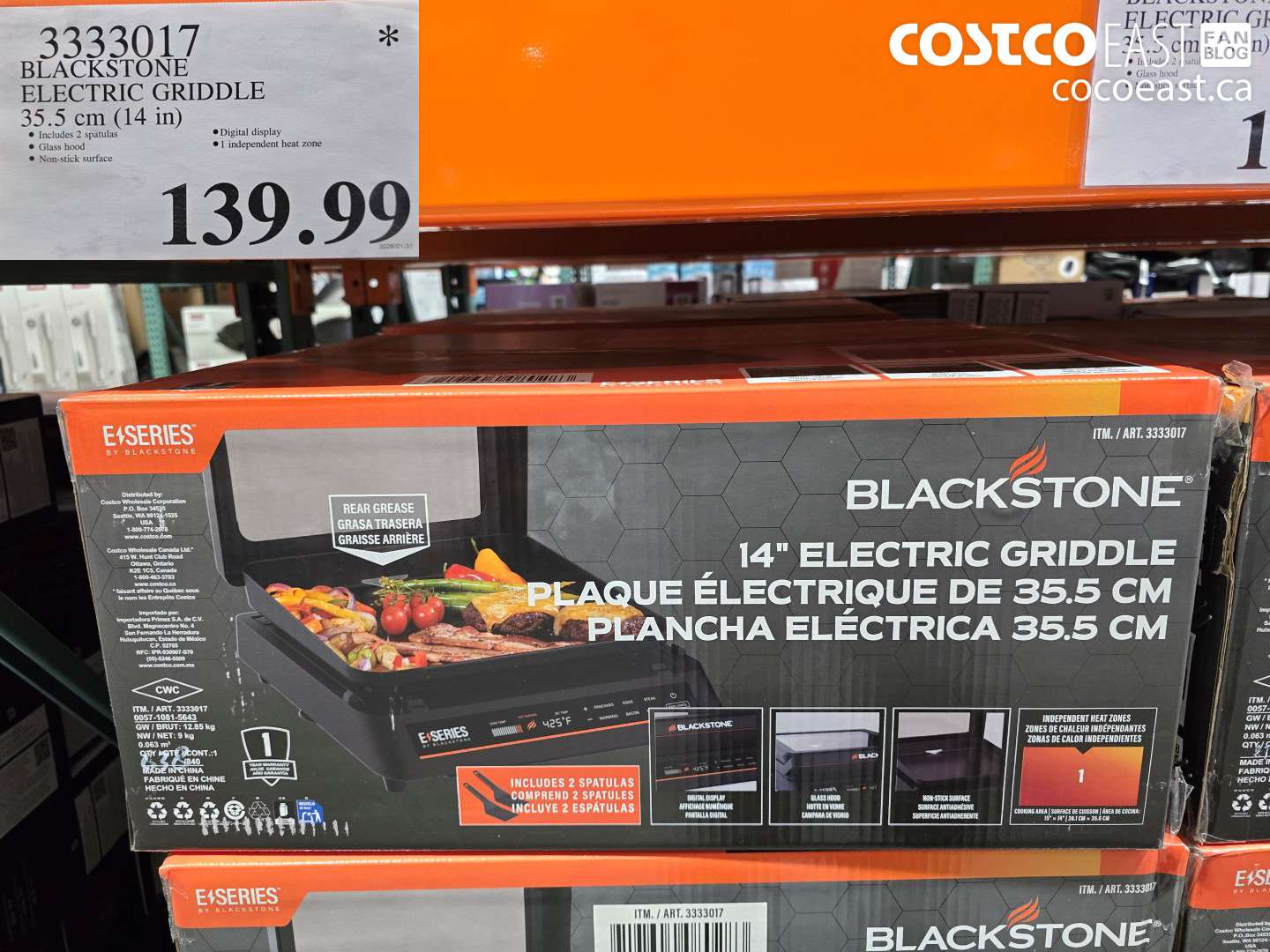 3333017 BLACKSTONE ELECTRIC GRIDDLE 35.5 CM (14 IN) $139.99