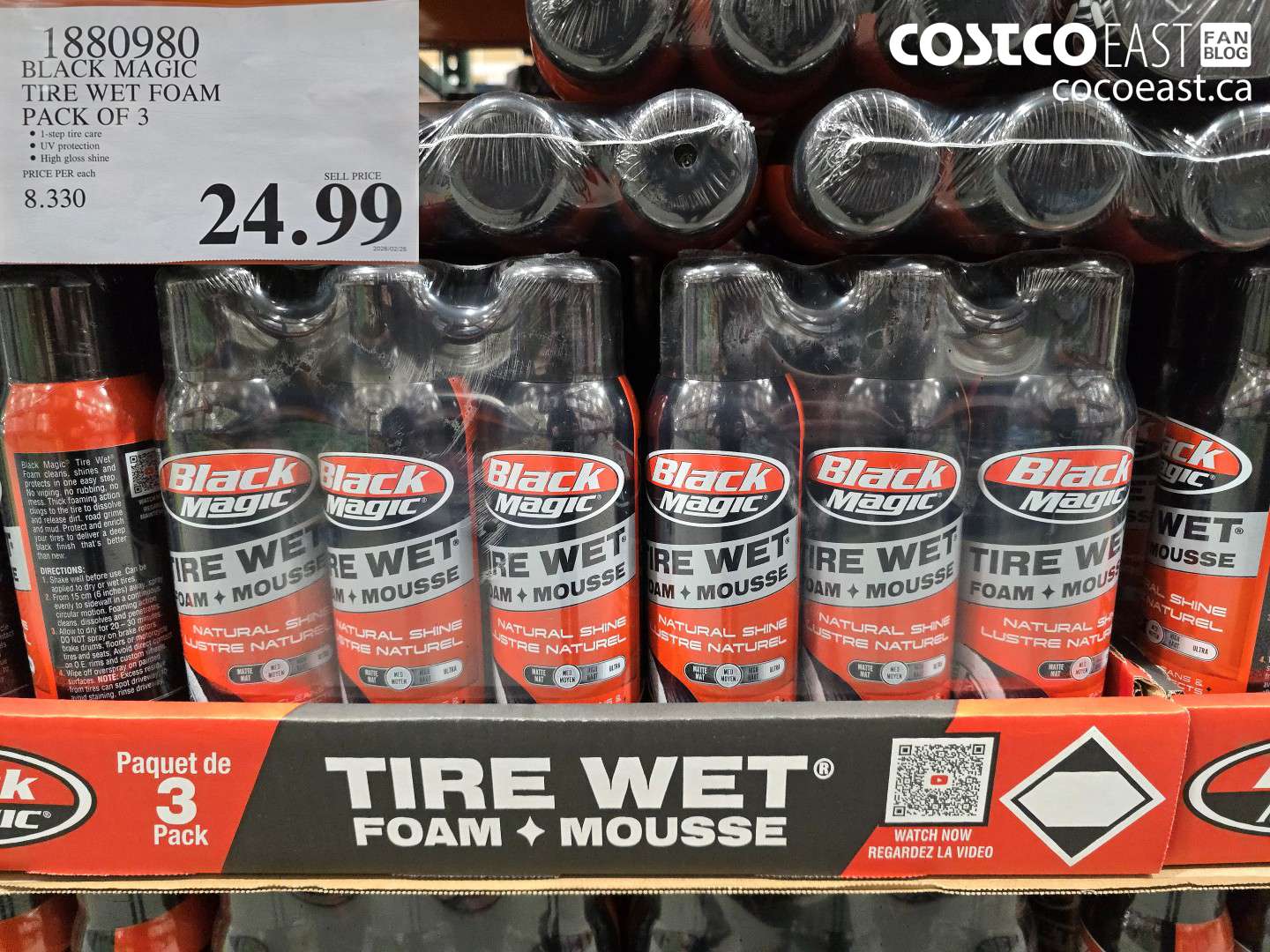 1880980 BLACK MAGIC TIRE WET FOAM PACK OF 3 $24.99