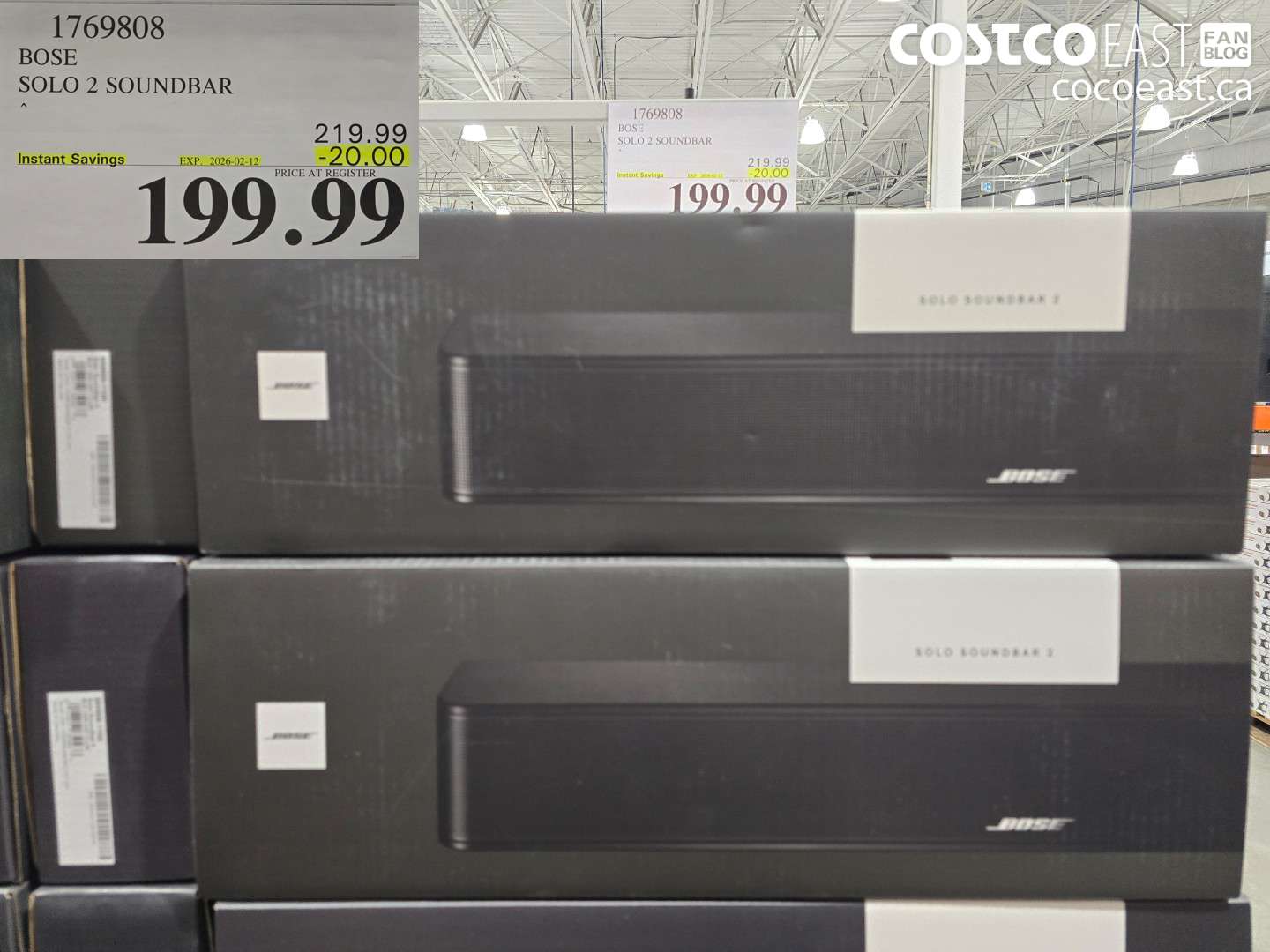 1769808 BOSE SOLO 2 SOUNDBAR ($20.00 INSTANT SAVINGS EXPIRES ON 2026-02-12) $199.99