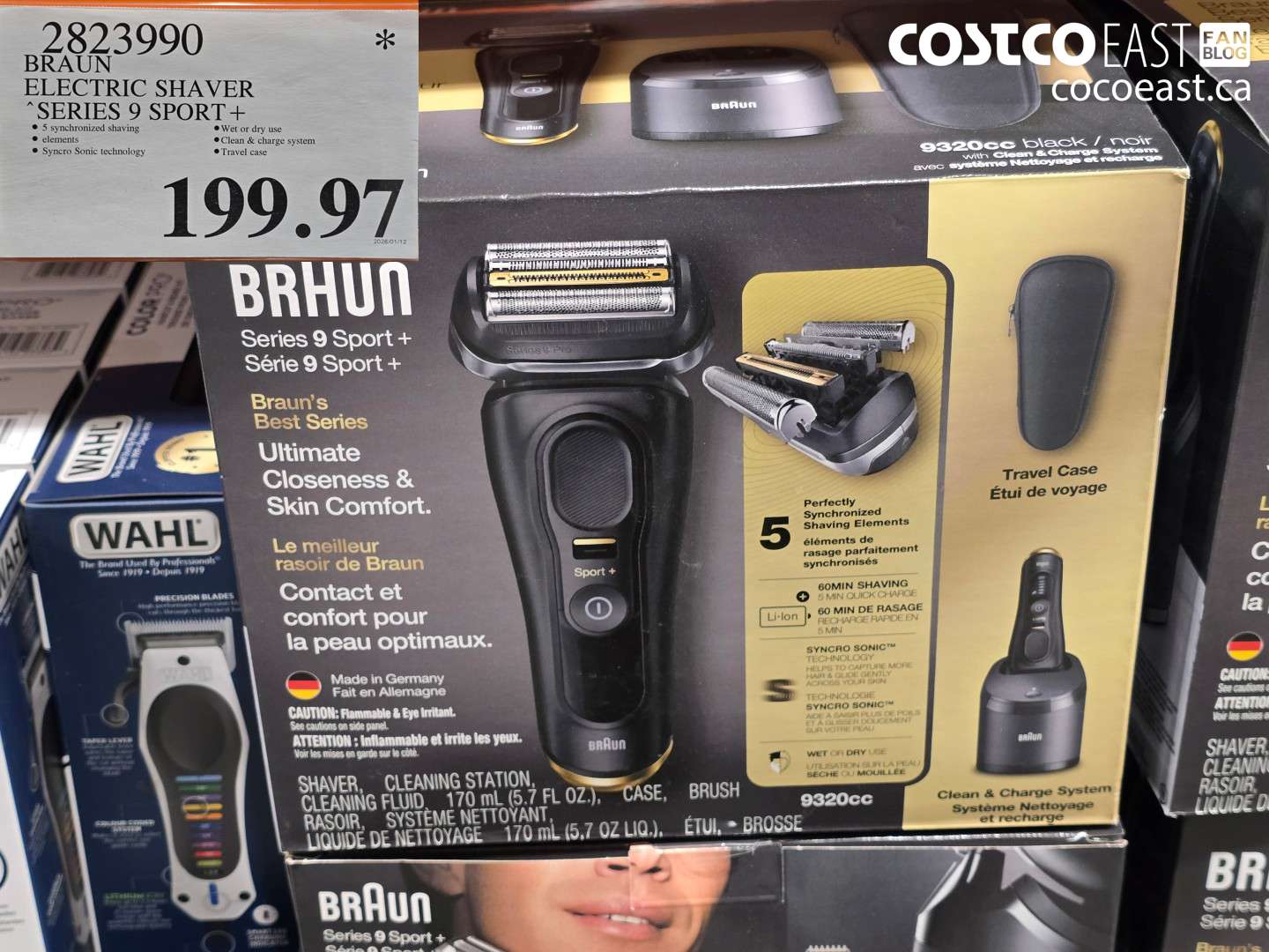 2823990 BRAUN ELECTRIC SHAVER SERIES 9 SPORT + $199.97