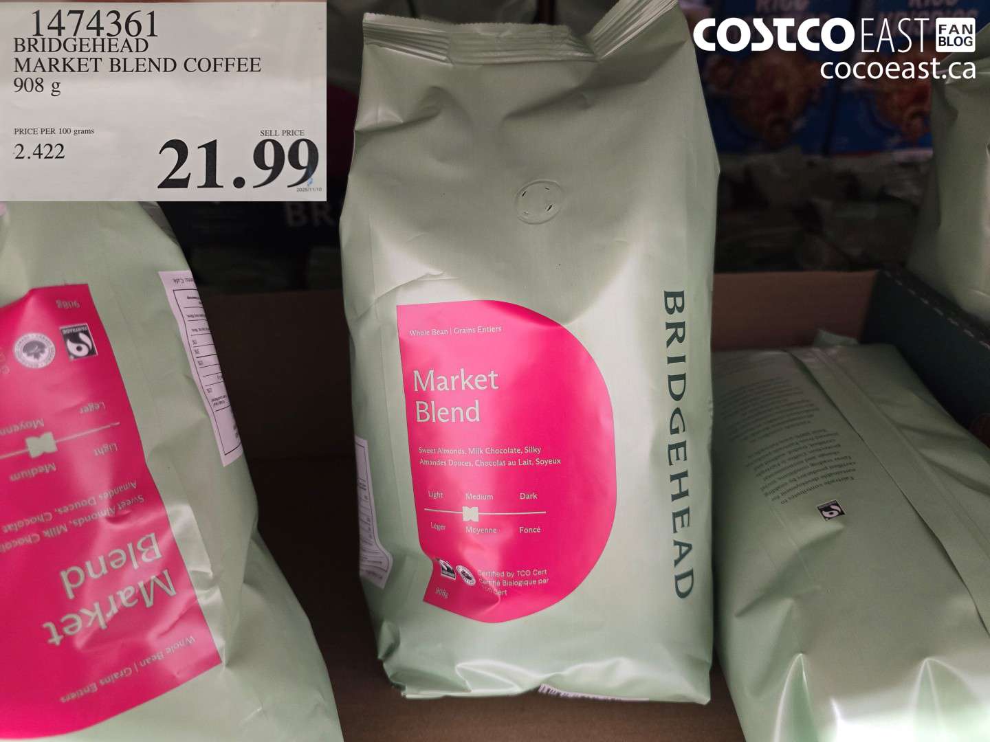 1474361 BRIDGEHEAD MARKET BLEND COFFEE 908 g $21.99