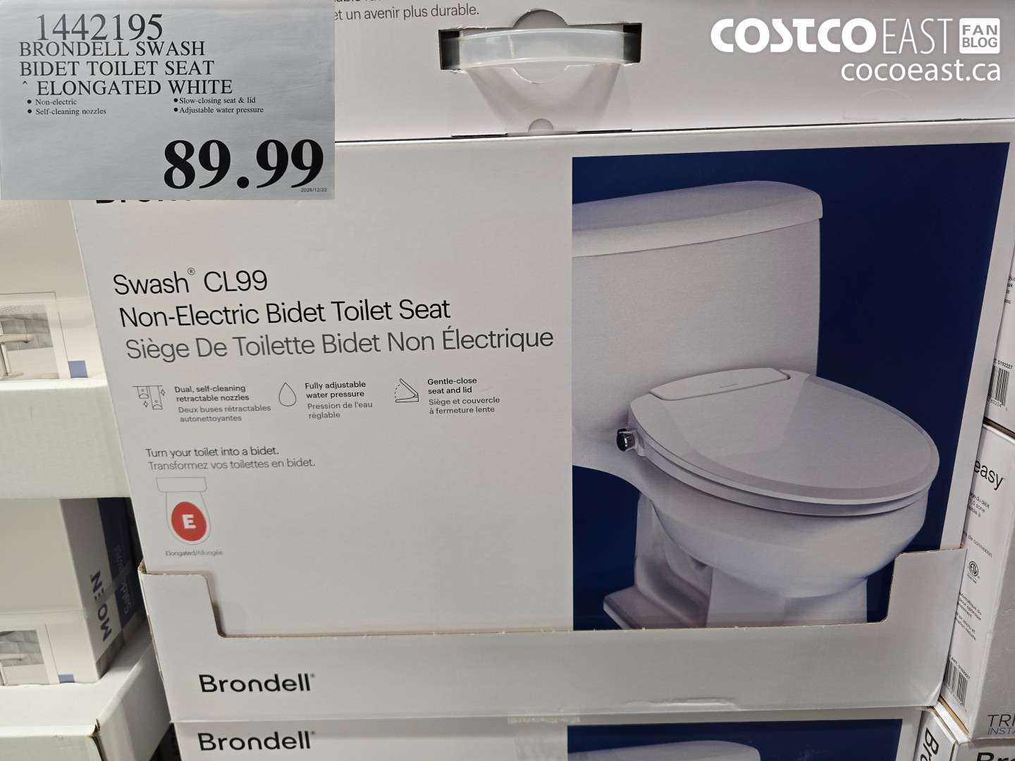 14442195 BRONDELL SWASH BIDET TOILET SEAT ELONGATED WHITE $89.99