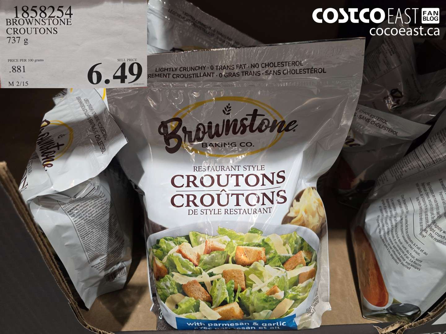 1858254 BROWNSTONE CROUTONS 737 G $6.49