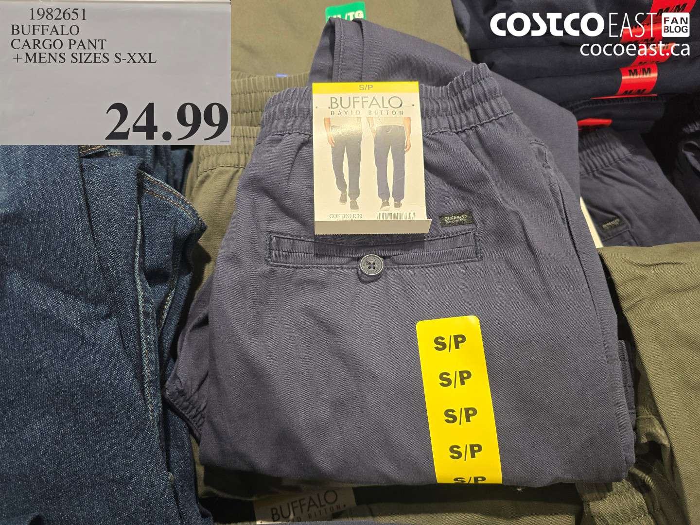 1982651 BUFFALO CARGO PANT + MENS SIZES S-XXL $24.99