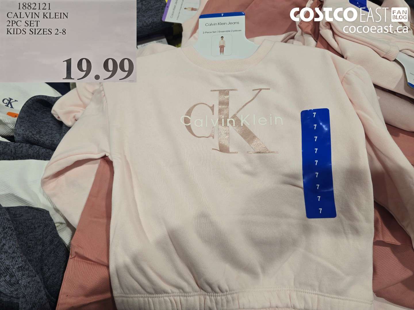 1882121 CALVIN KLEIN 2PC SET KIDS SIZES 2-8 $19.99