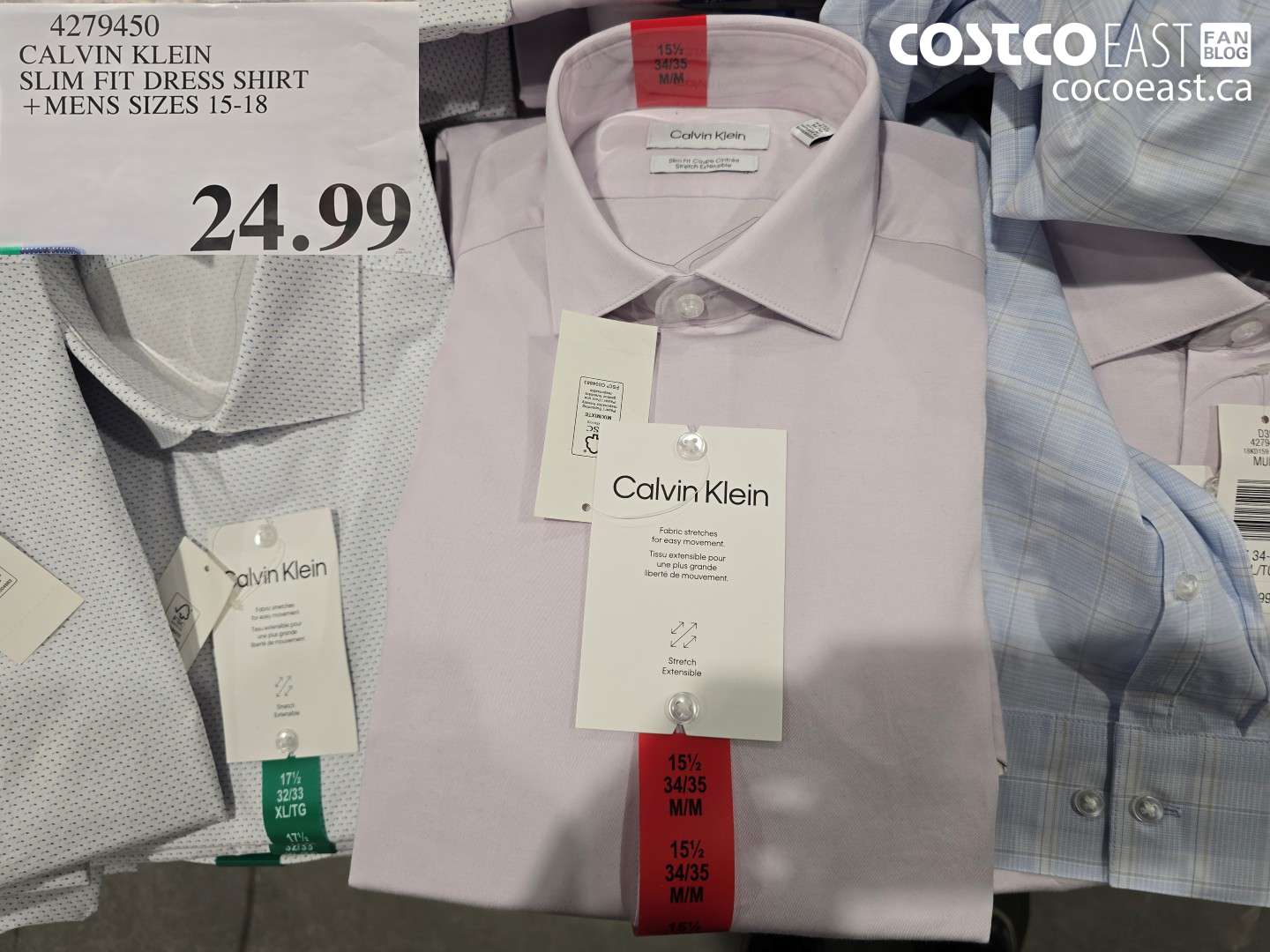 4279450 CALVIN KLEIN SLIM FIT DRESS SHIRT + MENS SIZES 15-18 $24.99