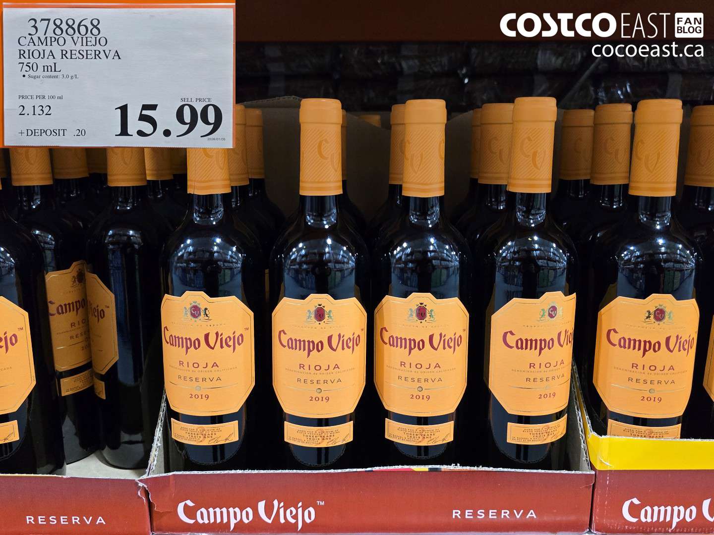 378868 CAMPO VIEJO RIOJA RESERVA 750 ml $15.99