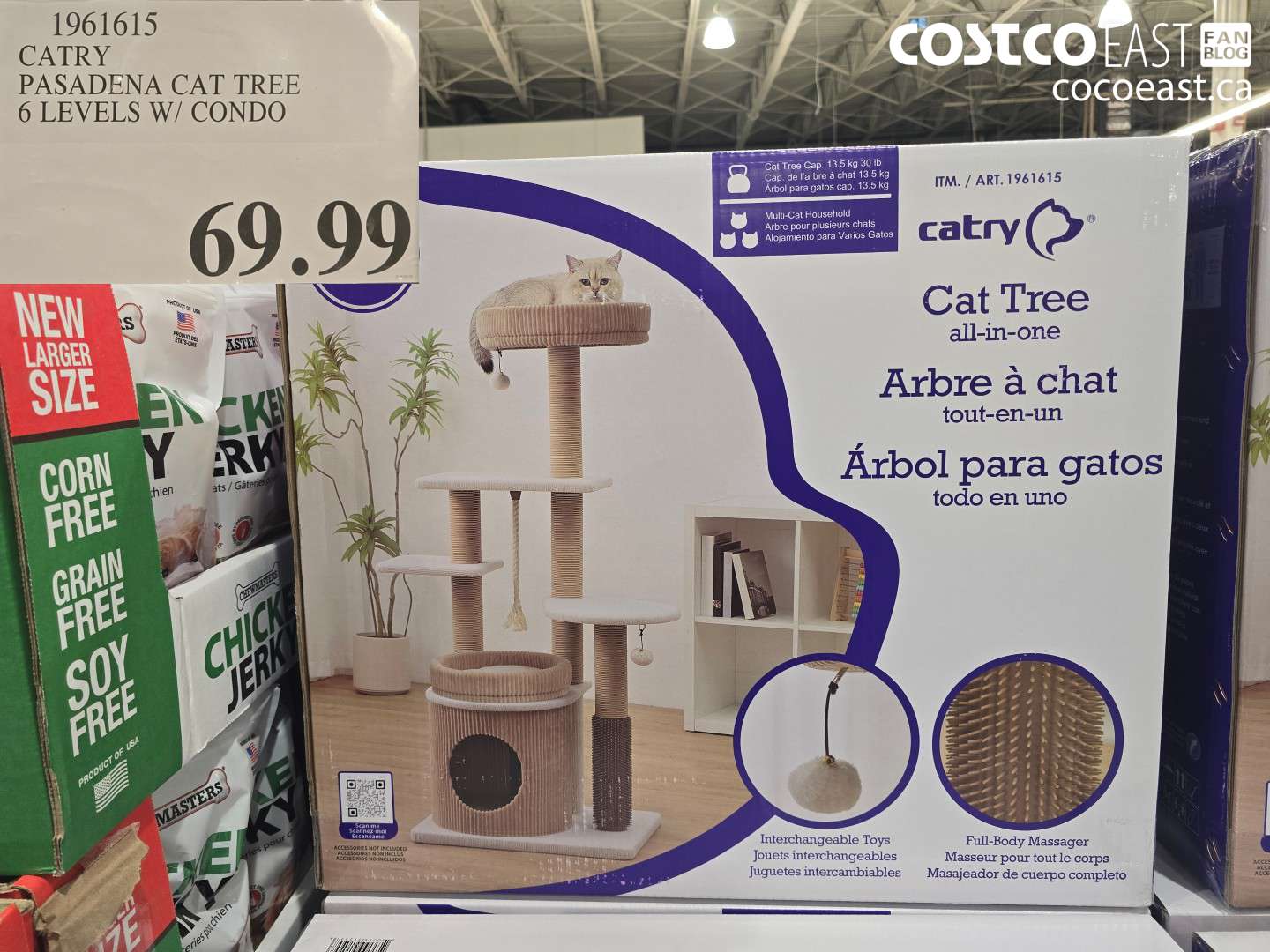 1961615 CATRY PASADENA CAT TREE 6 LEVELS W/ CONDO $69.99