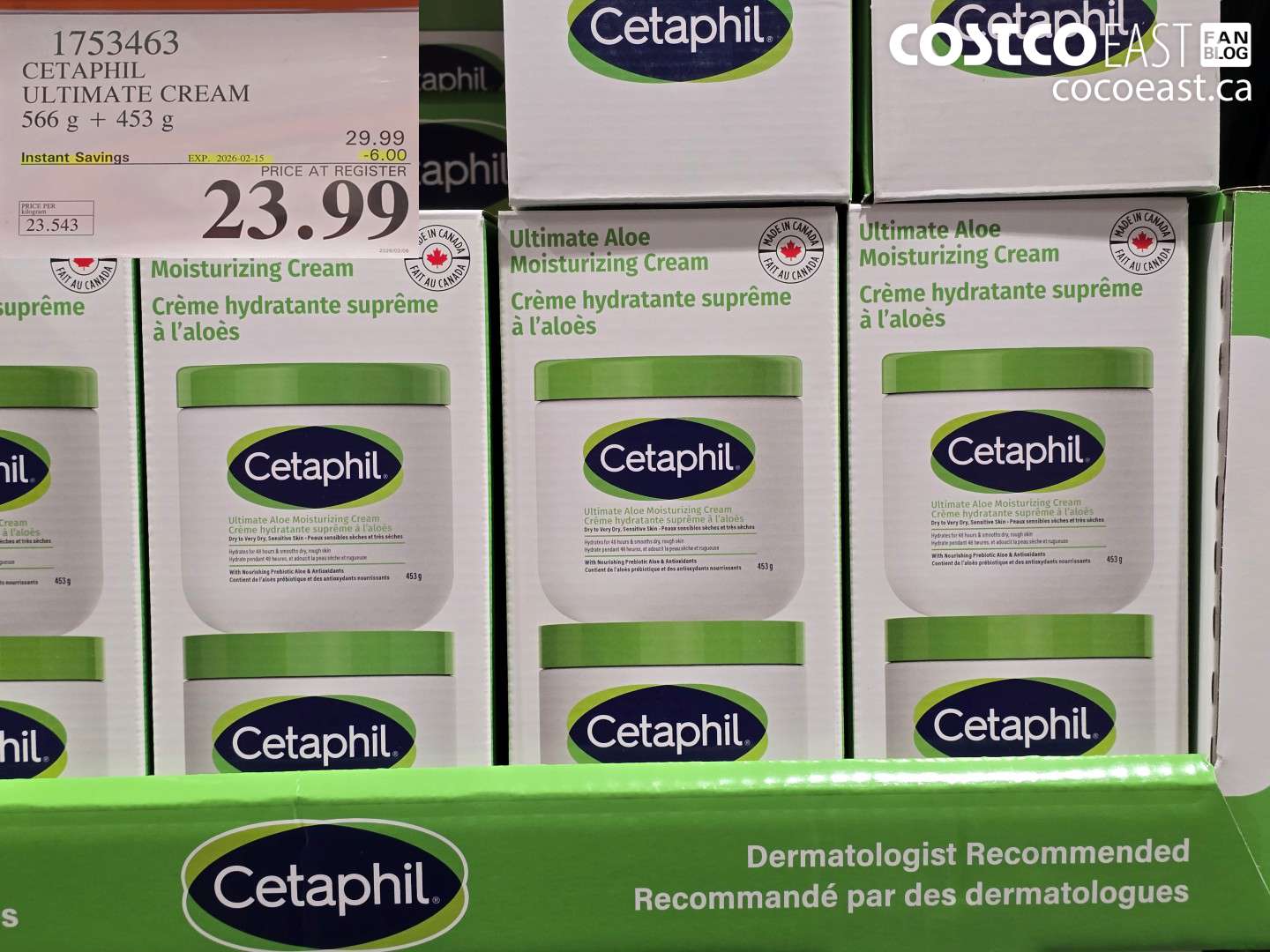 1753463 CETAPHIL ULTIMATE CREAM 566 g + 453 g ($6.00 INSTANT SAVINGS EXPIRES ON 2026-02-15) $23.99