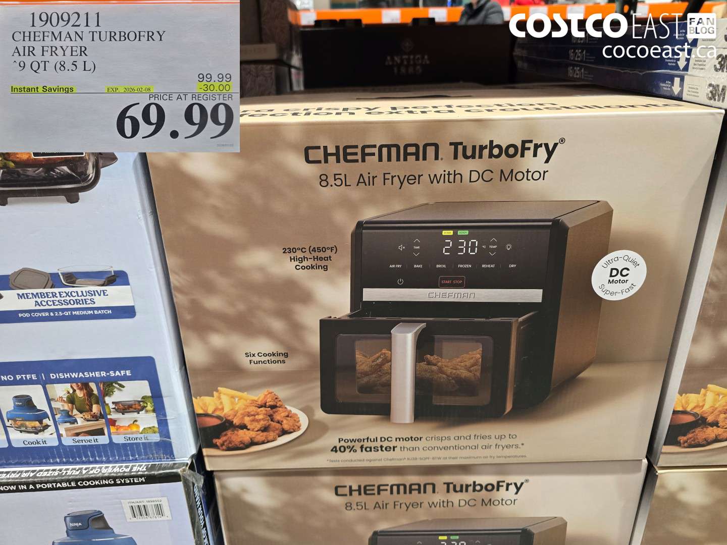 1909211 CHEFMAN TURBOFRY AIR FRYER 8.5 L (9 QT) ($30.00 INSTANT SAVINGS EXPIRES ON 2026-02-08) $69.99