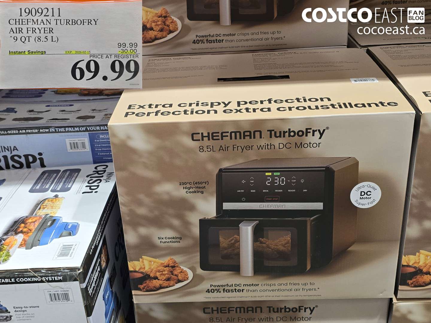 19092111 CHEFMAN TURBOFRY AIR FRYER 9 QT (8.5 L) ($30.00 INSTANT SAVINGS EXPIRES ON 2026-02-15) $69.99