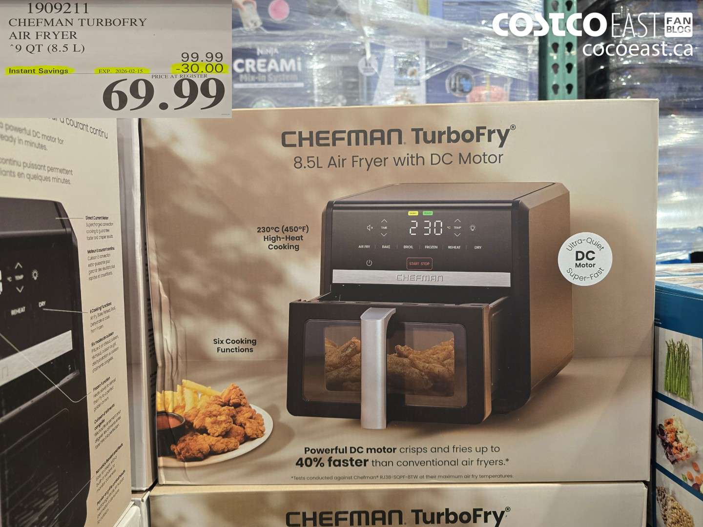 19092111 CHEFMAN TURBOFRY AIR FRYER 9 QT (8.5 L) ($30.00 INSTANT SAVINGS EXPIRES ON 2026-02-15) $69.99