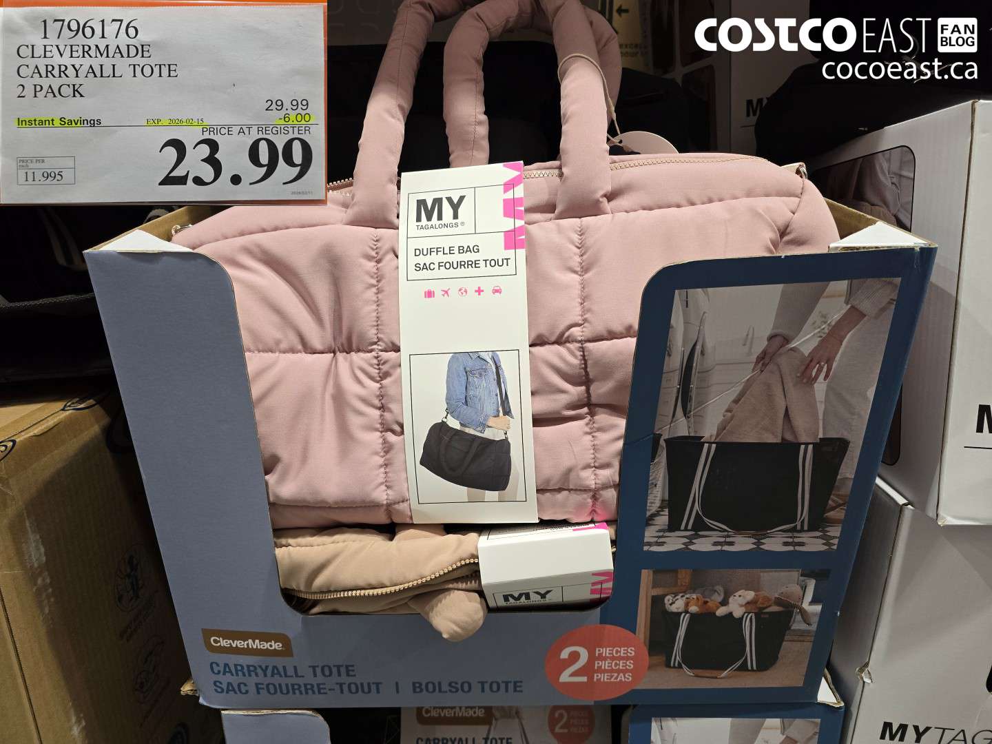 1796176 CLEVERMADE CARRYALL TOTE 2 PACK ($6.00 INSTANT SAVINGS EXPIRES ON 2026-02-15) $23.99