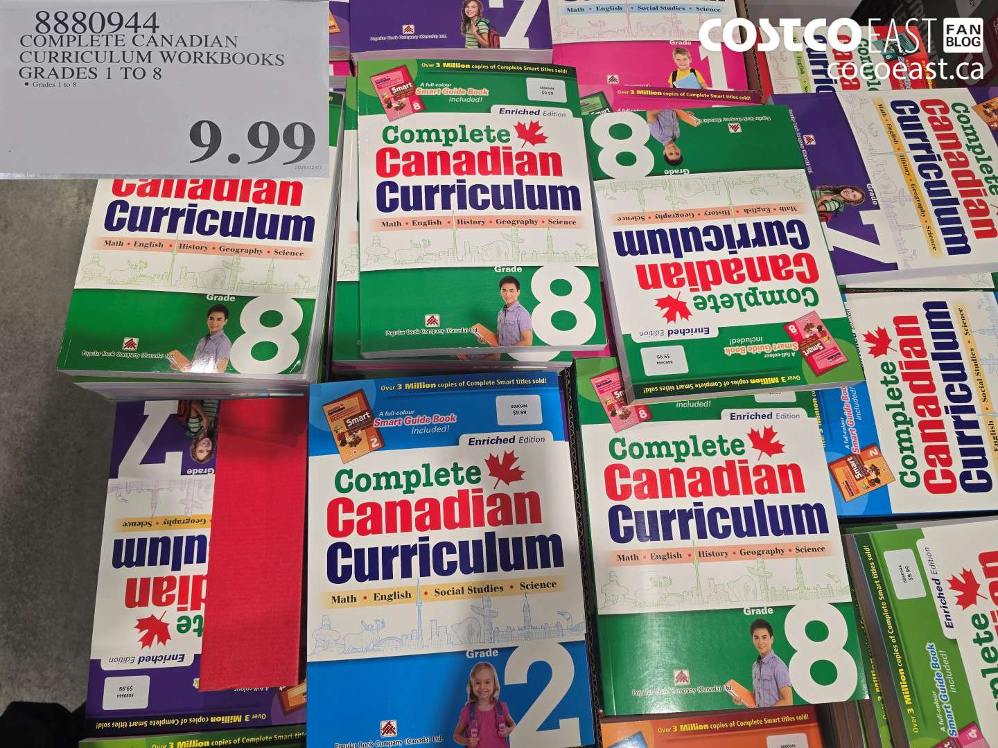 8880944 COMPLETE CANADIAN CURRICULUM WORKBOOKS GRADES 1 TO 8 $9.99