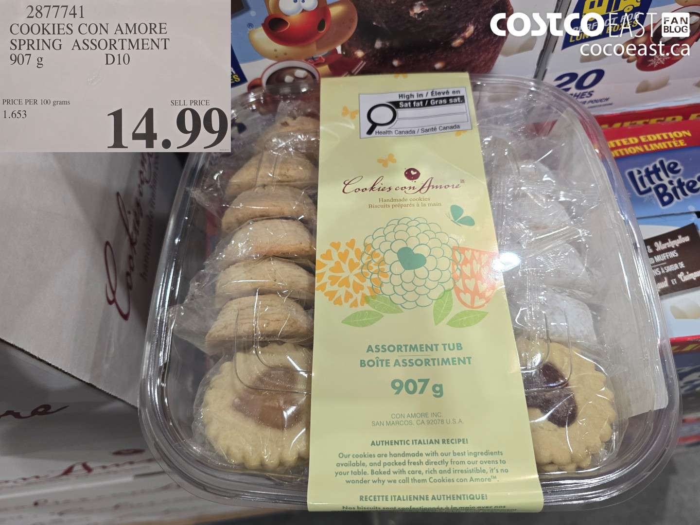 2877741 COOKIES CON AMORE SPRING ASSORTMENT 907 g $14.99