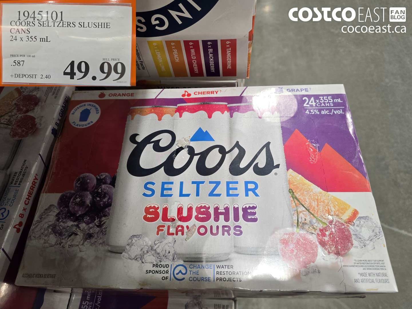 1945101 COORS SELTZERS SLUSHIE CANS $49.99