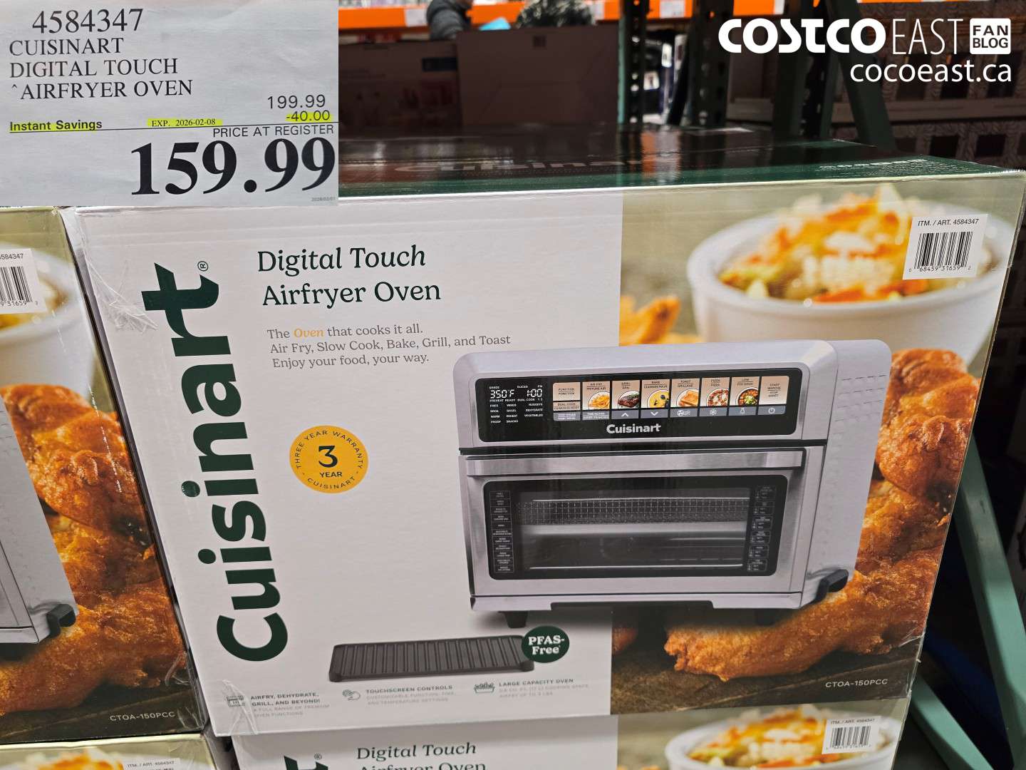 4584347 CUISINART DIGITAL TOUCH AIR FRYER OVEN ($40.00 INSTANT SAVINGS EXPIRES ON 2026-02-08) $159.99