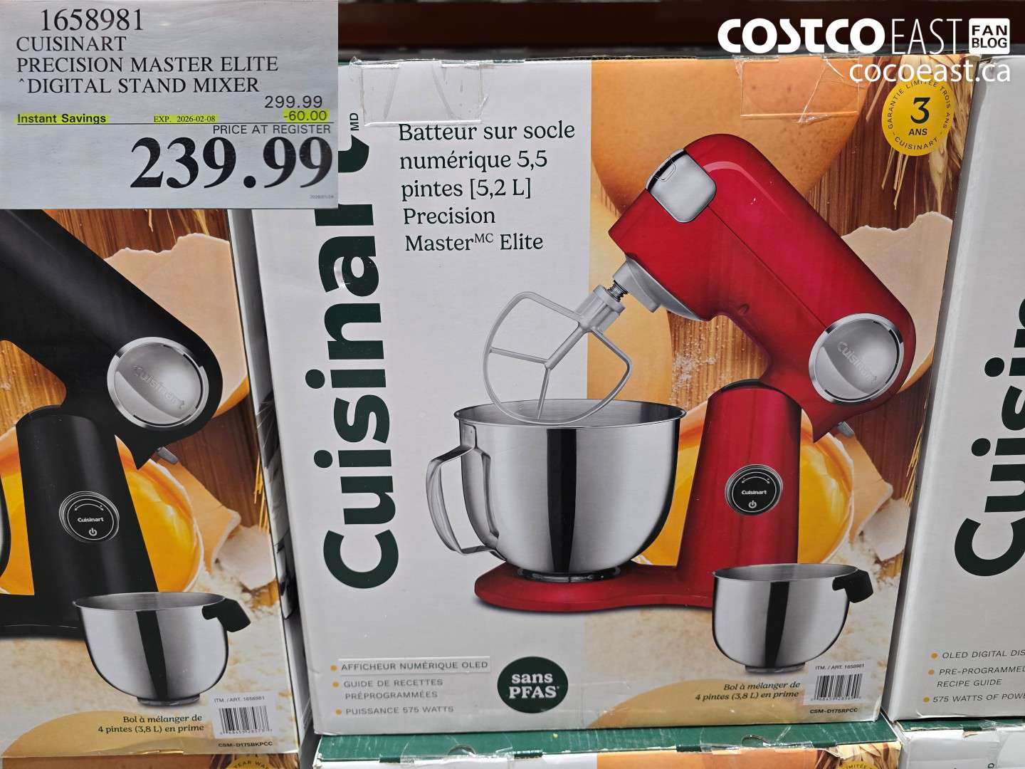16538981 CUISINART PRECISION MASTER ELITE DIGITAL STAND MIXER ($60.00 INSTANT SAVINGS EXPIRES ON 2026-02-08) $239.99