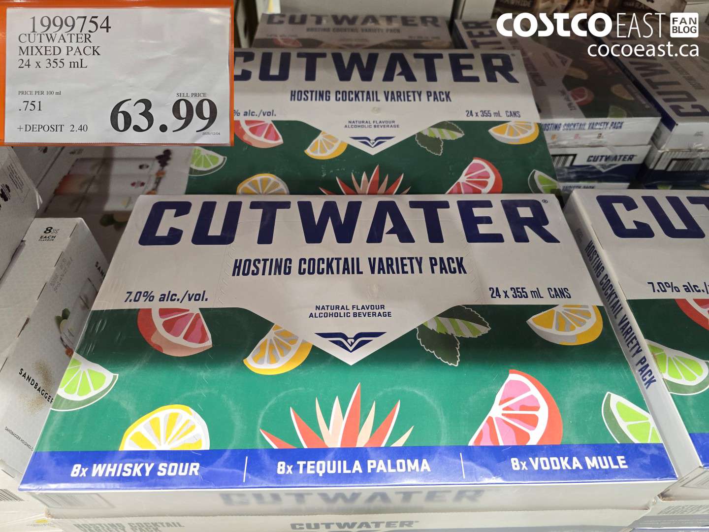 1999754 CUTWATER MIXED PACK 24 x 355 ml $63.99