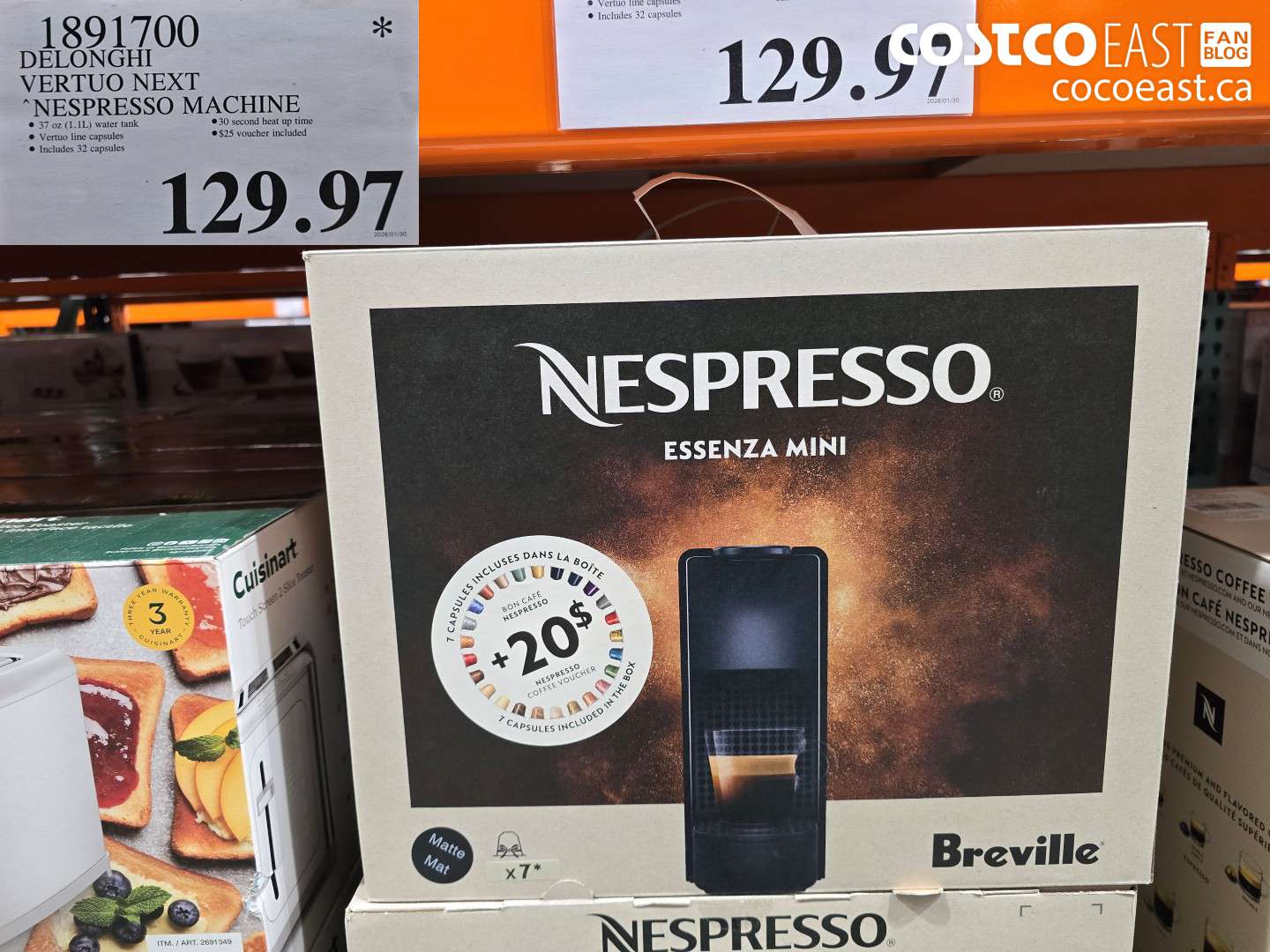 1891700 DELONGHI VERTUO NEXT NESPRESSO MACHINE $129.97