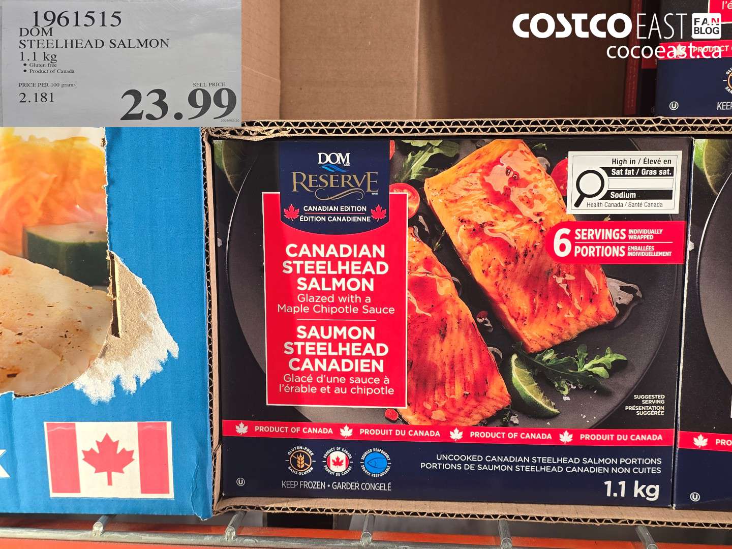 1961515 DOM STEELHEAD SALMON 1.1 kg $23.99