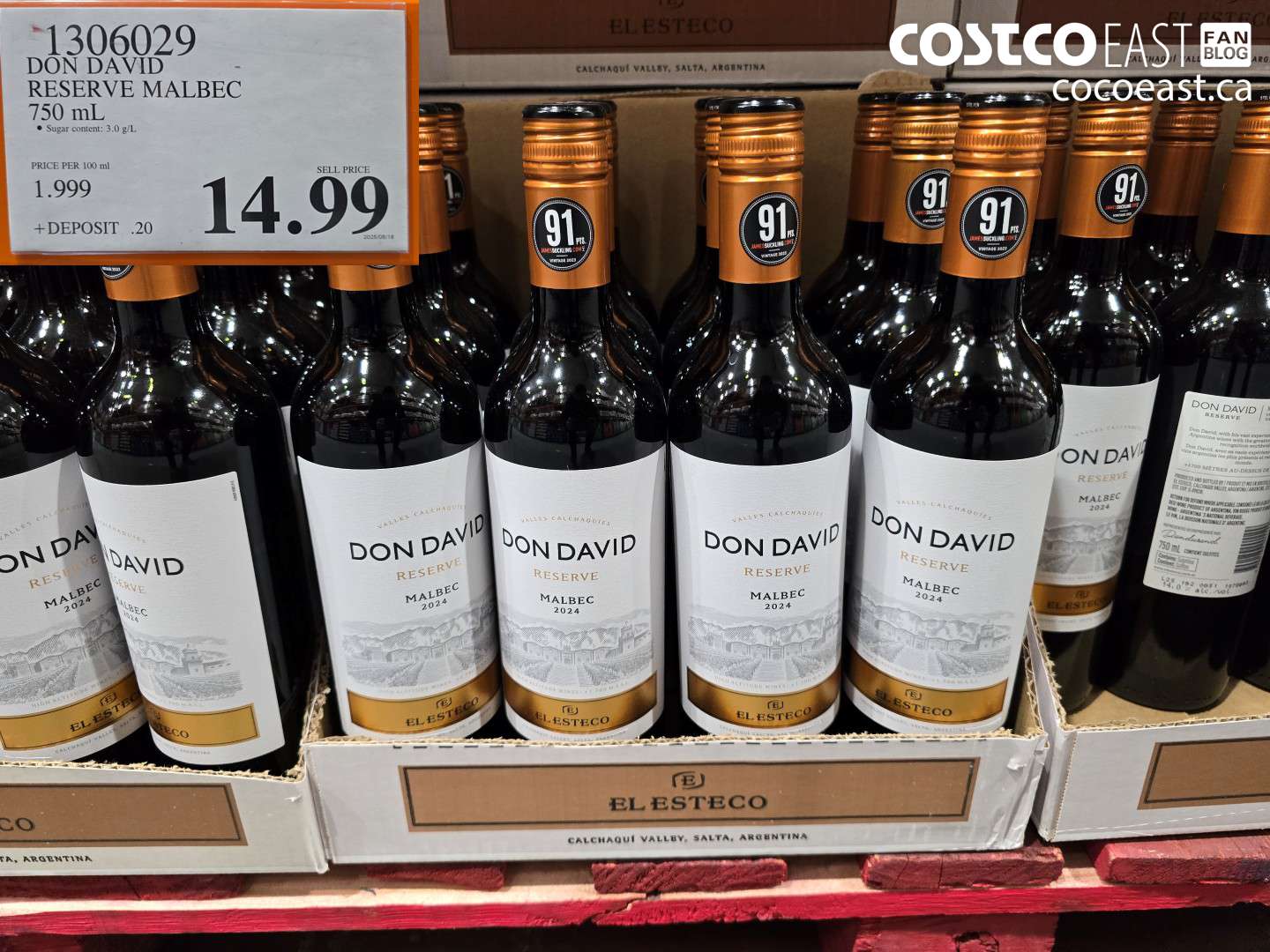 1306029 DON DAVID RESERVE MALBEC 750 mL $14.99
