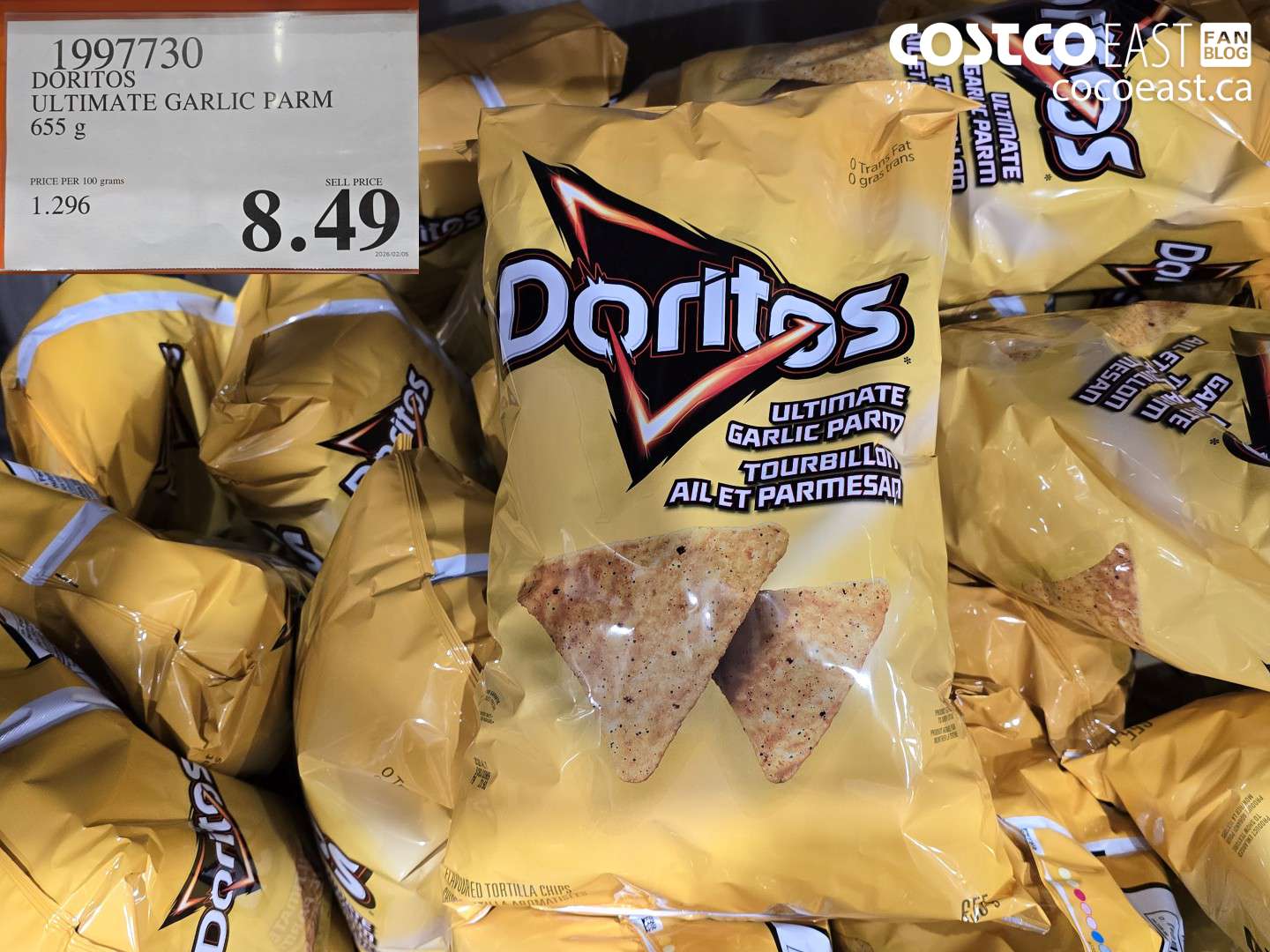 1997730 DORITOS ULTIMATE GARLIC PARM 655 g $8.49