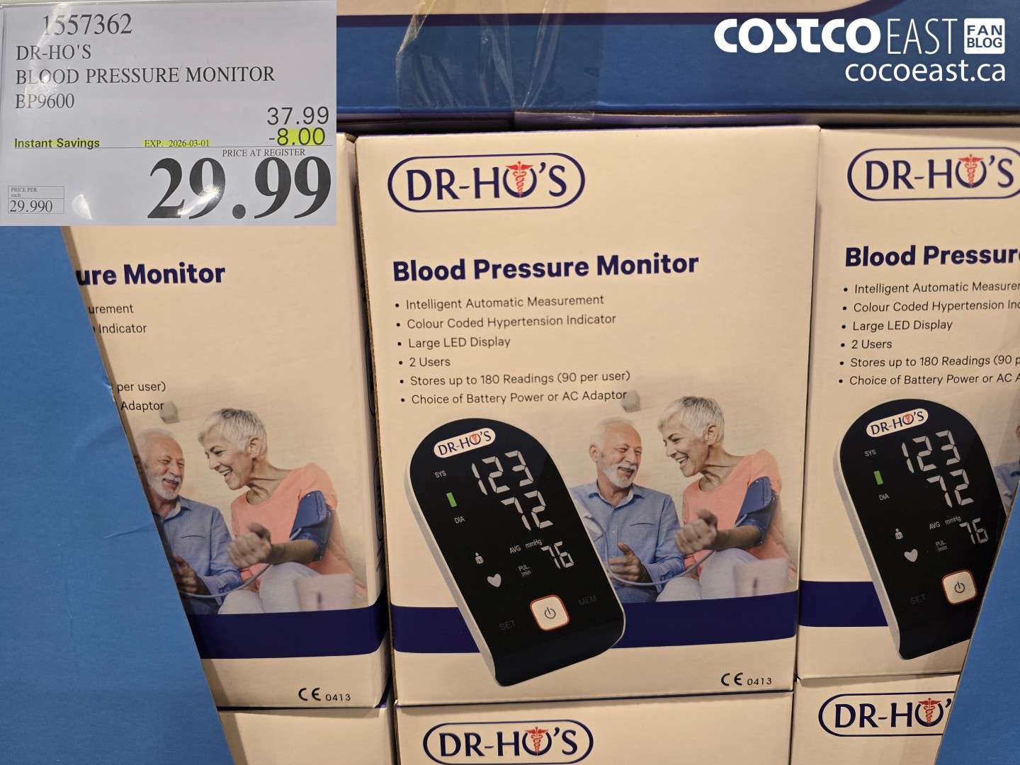 1557362 DR-HO'S BLOOD PRESSURE MONITOR BP9600 ($8.00 INSTANT SAVINGS EXPIRES ON 2026-03-01) $29.99