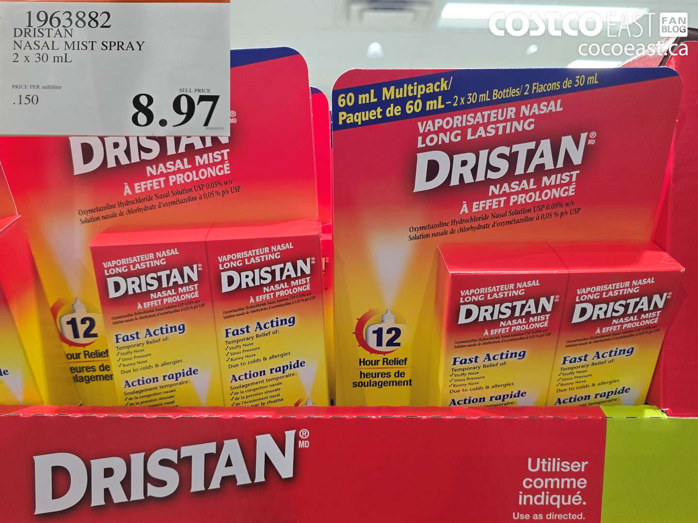 1963882 DRISTAN NASAL MIST SPRAY 2 X 30 ML $8.97
