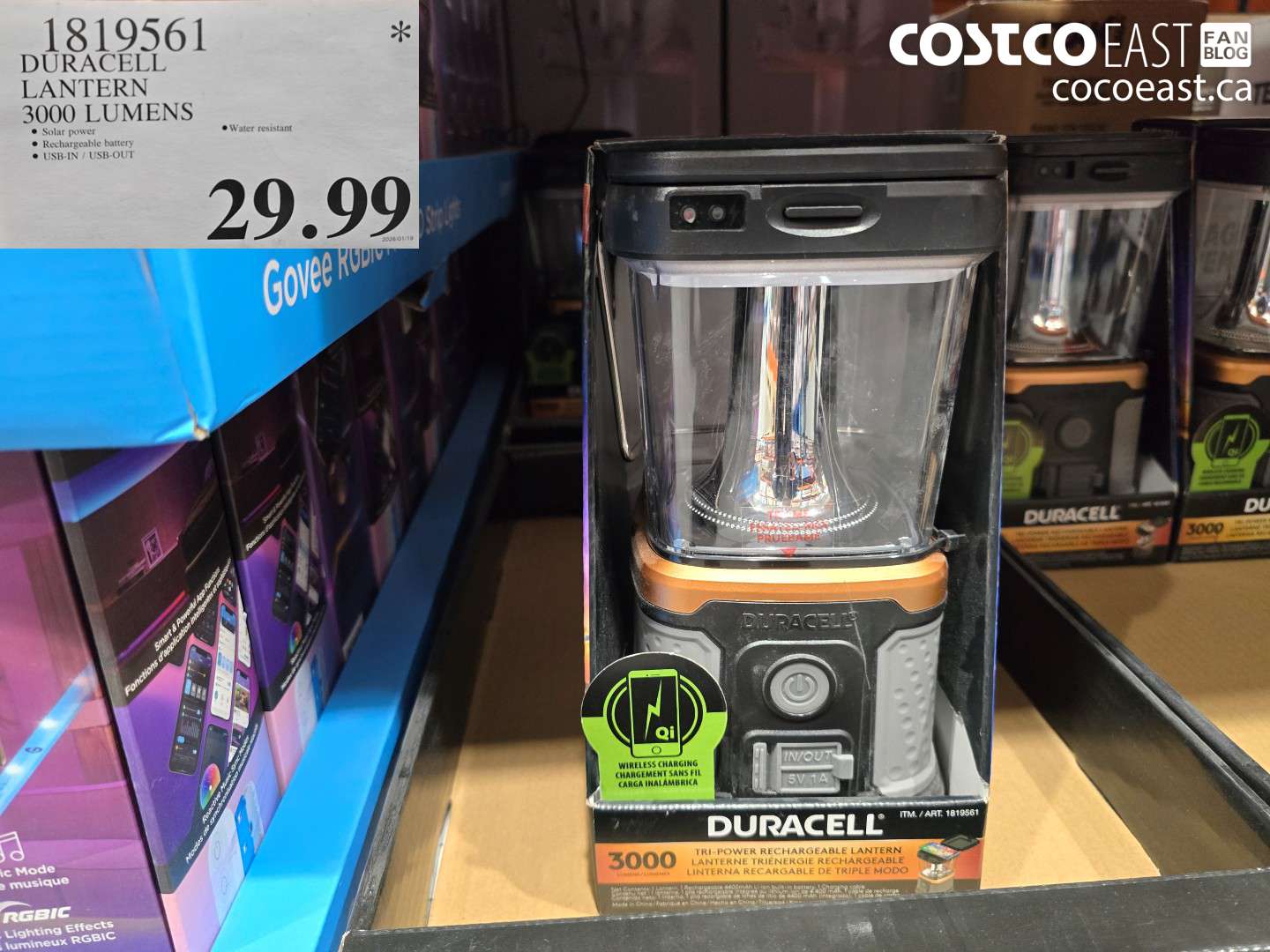 1819561 DURACELL LANTERN 3000 LUMENS $29.99
