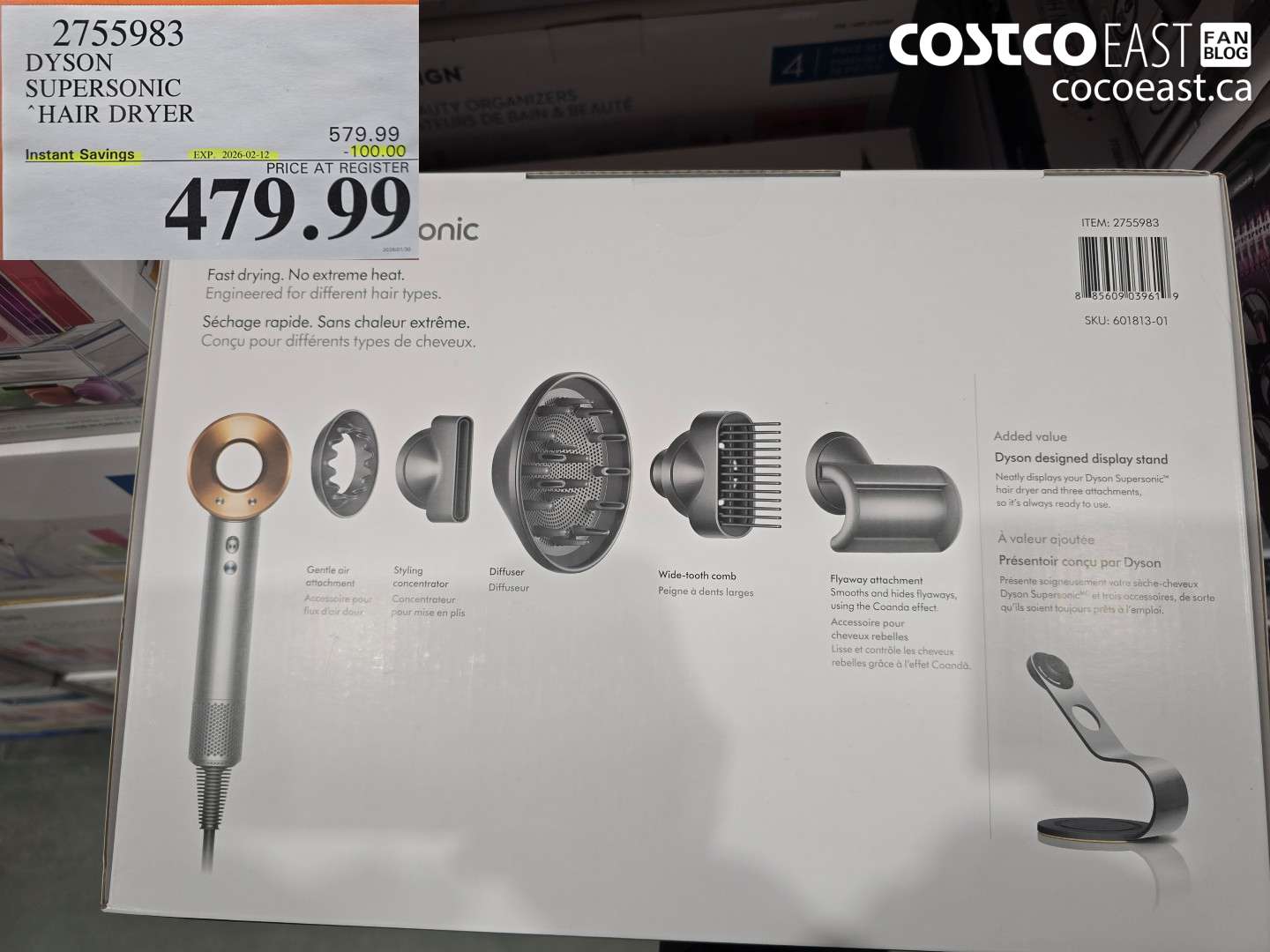 2755983 DYSON SUPERSONIC HAIR DRYER ($100.00 INSTANT SAVINGS EXPIRES ON 2026-02-12) $479.99