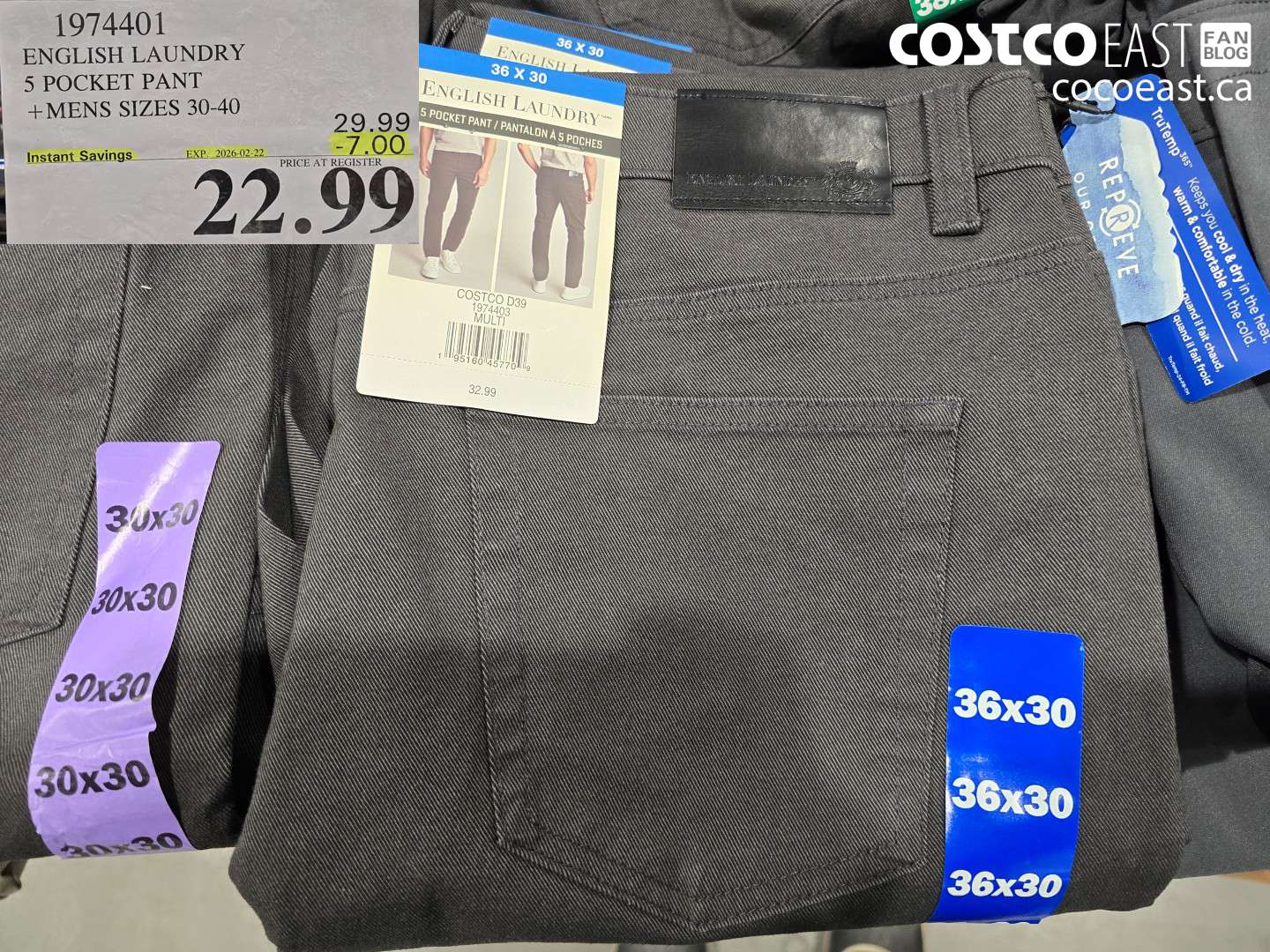 1974401 ENGLISH LAUNDRY 5 POCKET PANT + MENS SIZES 30-40 ($7.00 INSTANT SAVINGS EXPIRES ON 2026-02-22) $22.99