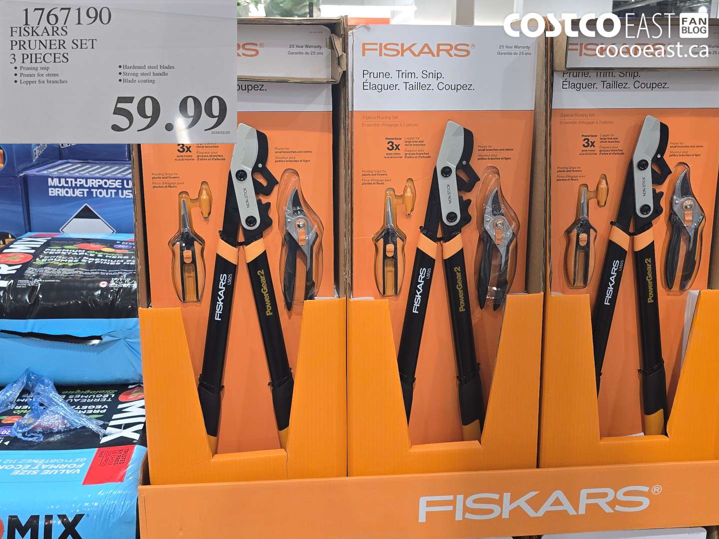 1767190 FISKARS PRUNER SET 3 PIECES $59.99