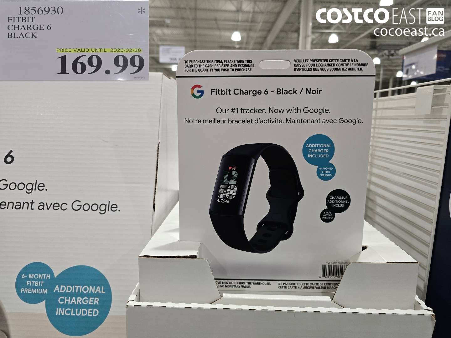 1856930 FITBIT CHARGE 6 BLACK $169.99