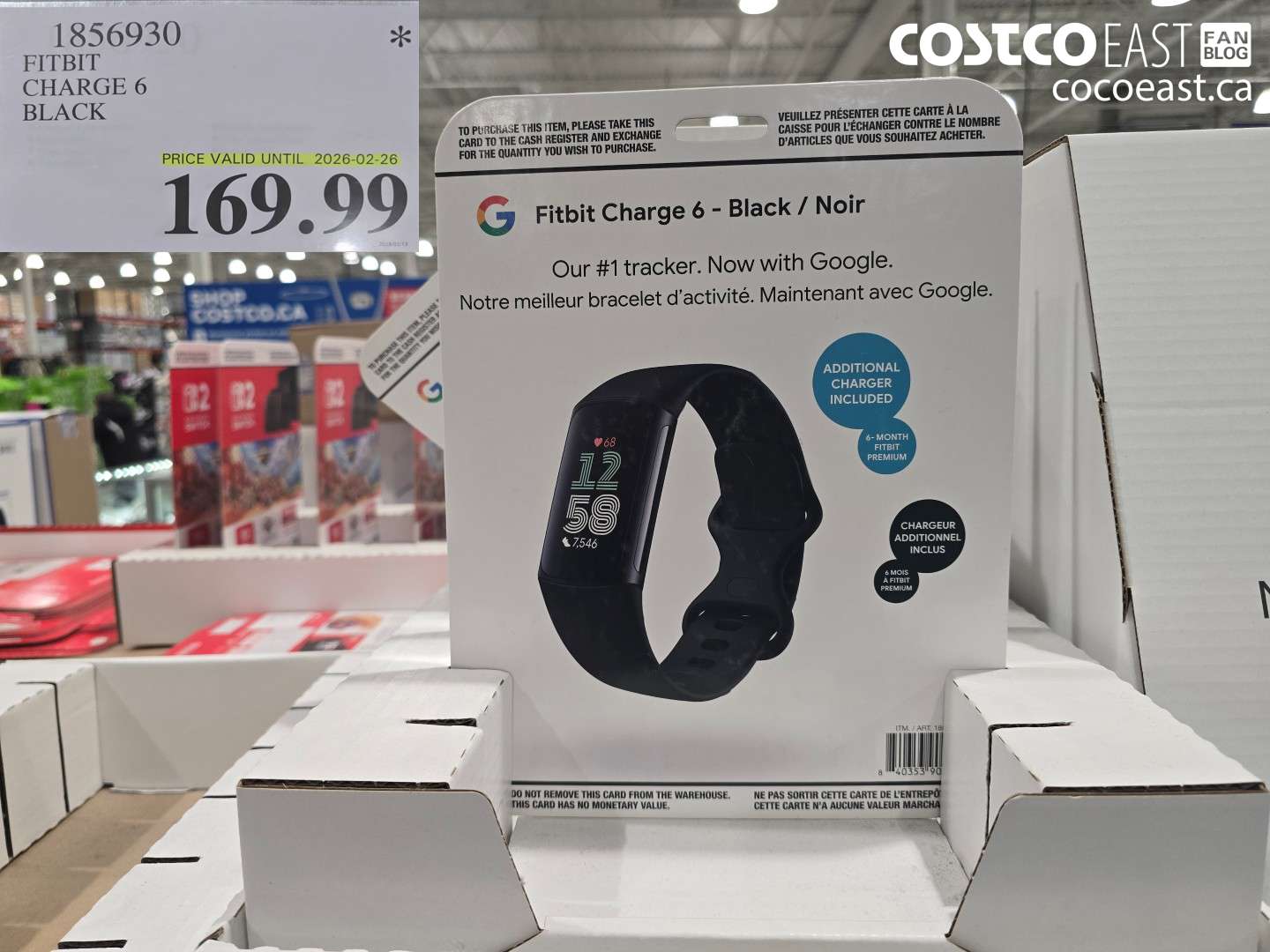 1856930 FITBIT CHARGE 6 BLACK $169.99