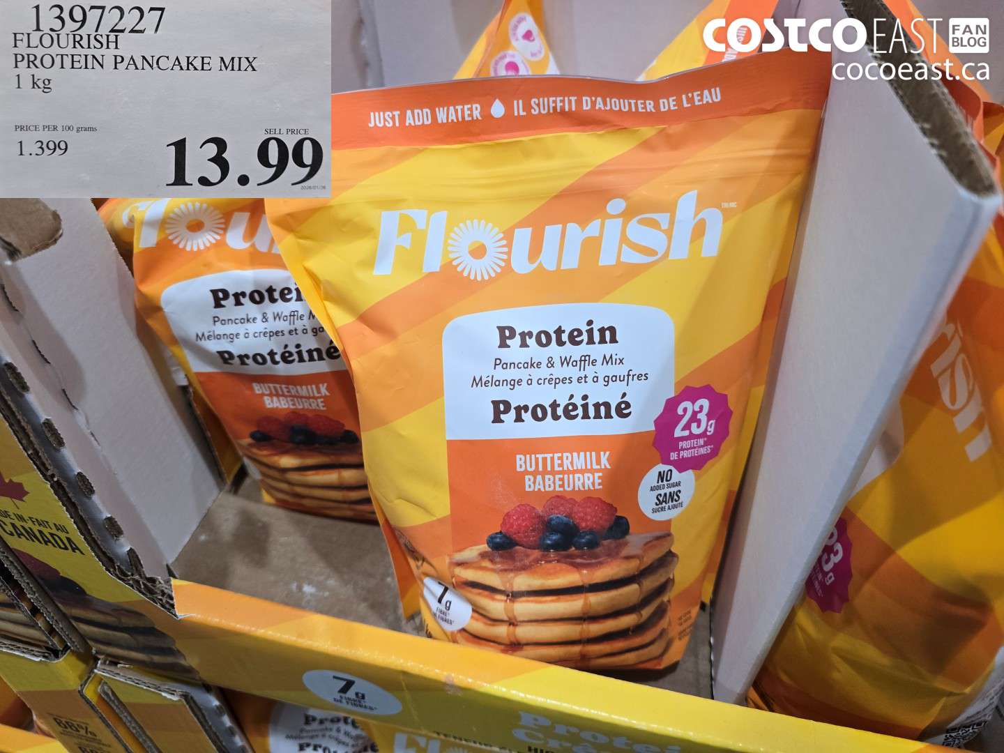 1397227 FLOURISH PROTEIN PANCAKE MIX 1 kg $13.99