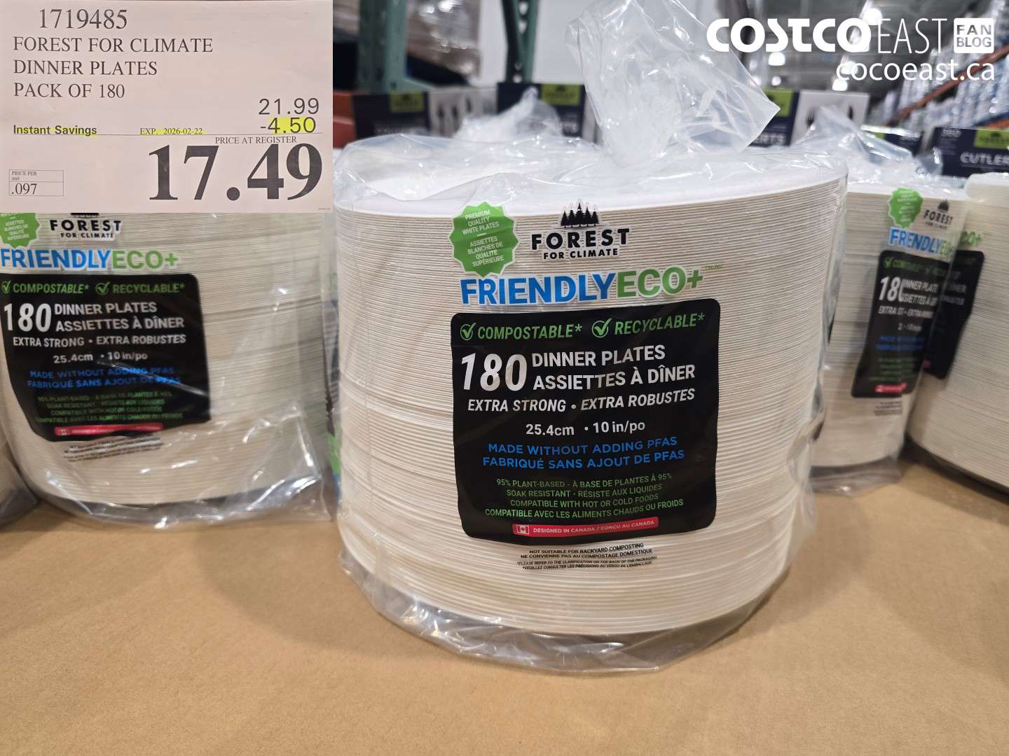 1719485 FOREST FOR CLIMATE DINNER PLATES PACK OF 180 ($4.50 INSTANT SAVINGS EXPIRES ON 2026-02-22) $17.49