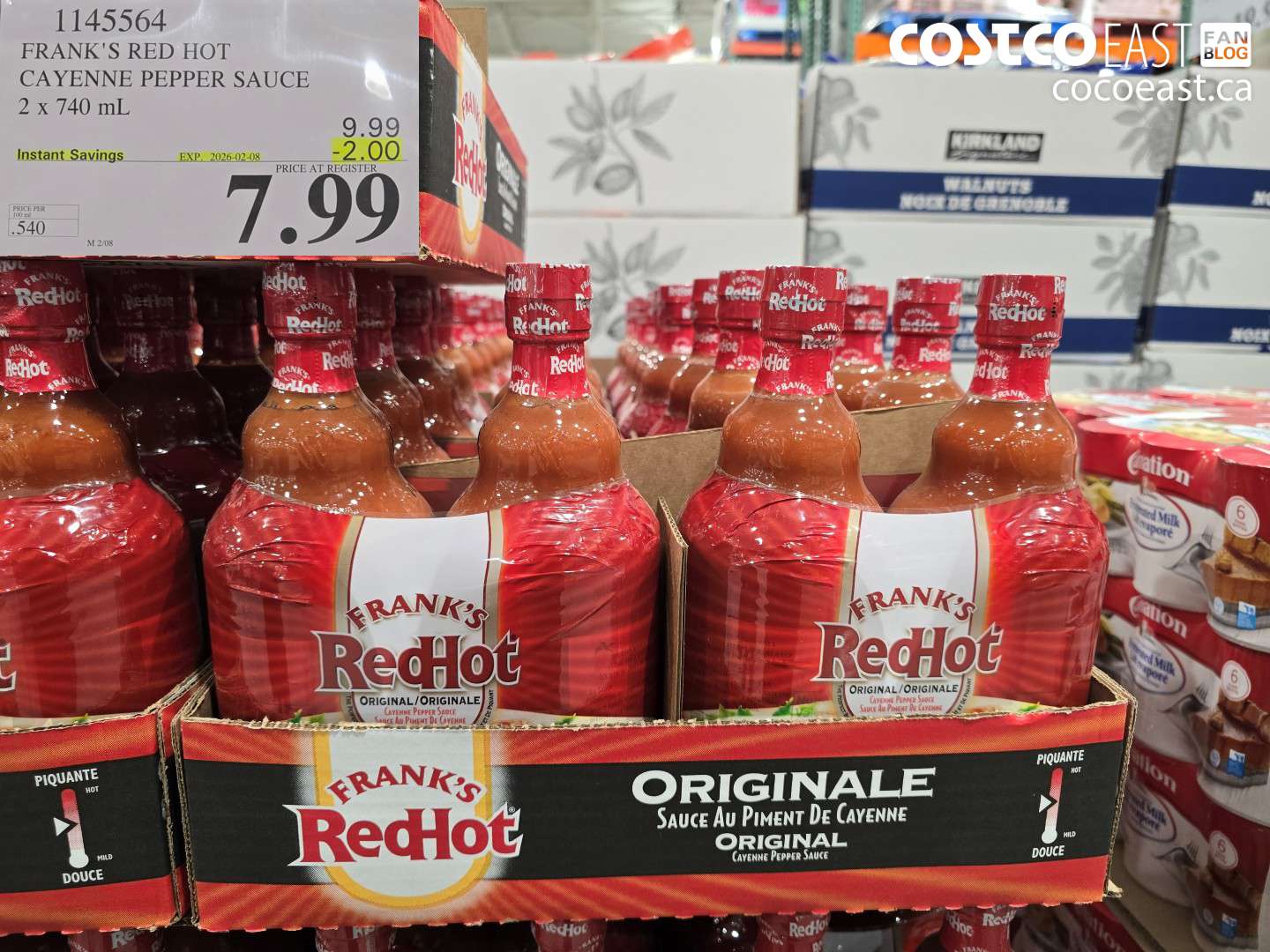 1145564 FRANKS RED HOT CAYENNE PEPPER SAUCE 2 X 740 ML ($2.00 INSTANT SAVINGS EXPIRES ON 2026-02-08) $7.99