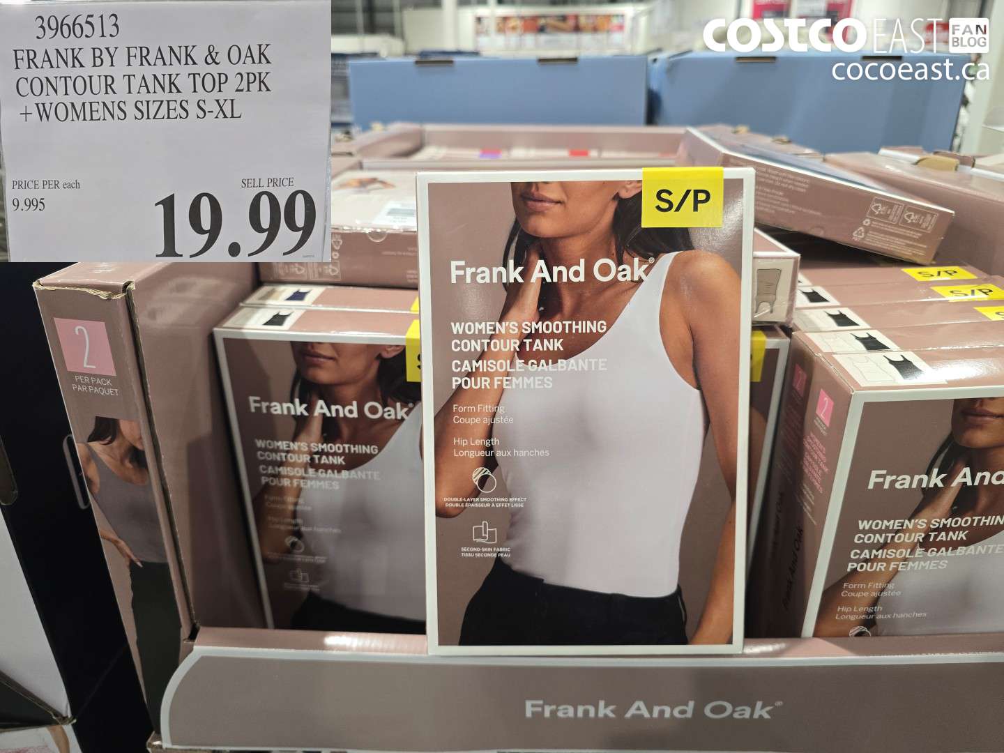 3966513 FRANK BY FRANK & OAK CONTOUR TANK TOP 2PK + WOMENS SIZES S-XL $19.99