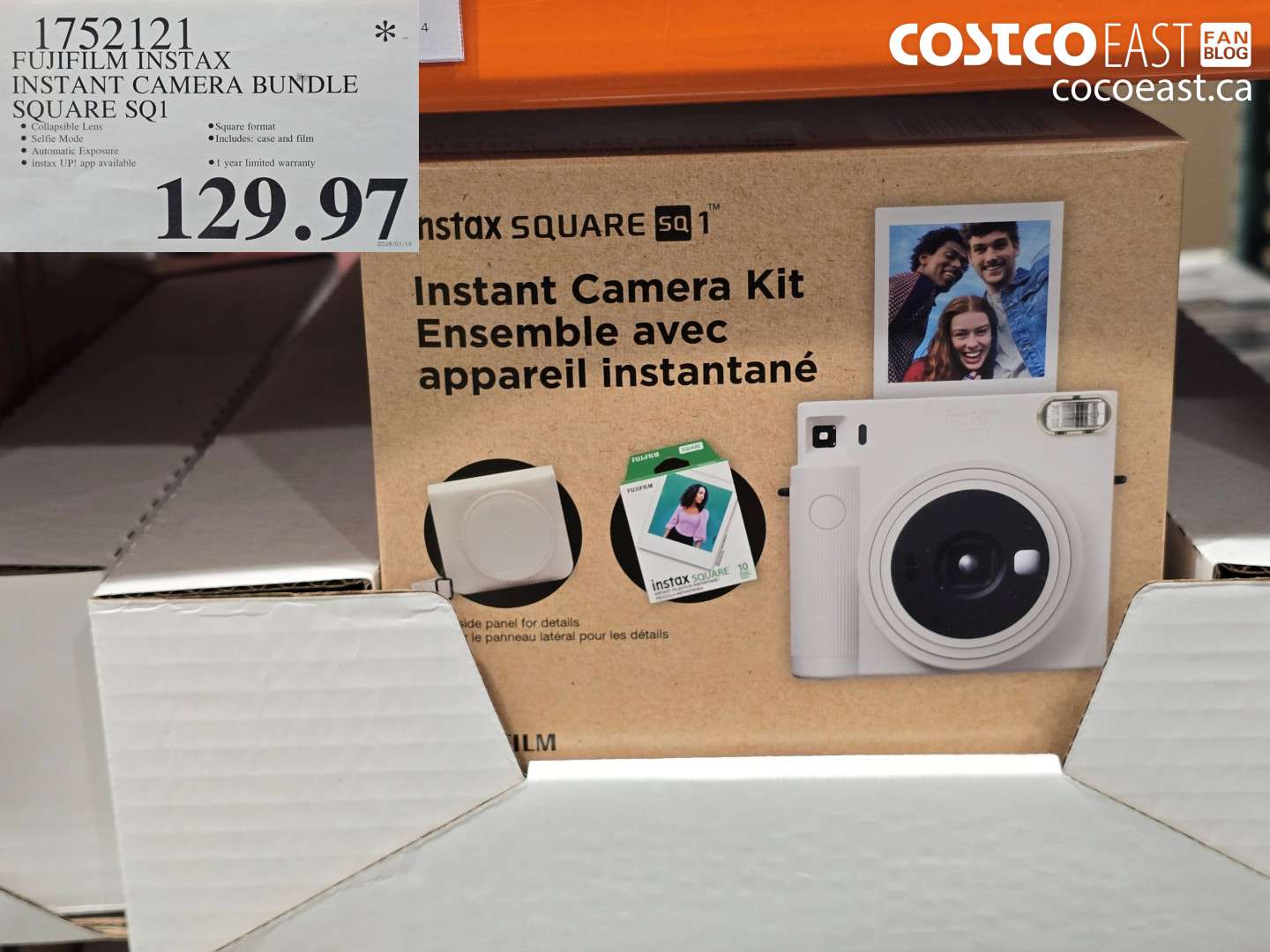 1752121 FUJIFILM INSTAX INSTANT CAMERA BUNDLE SQUARE SQ1 $129.97